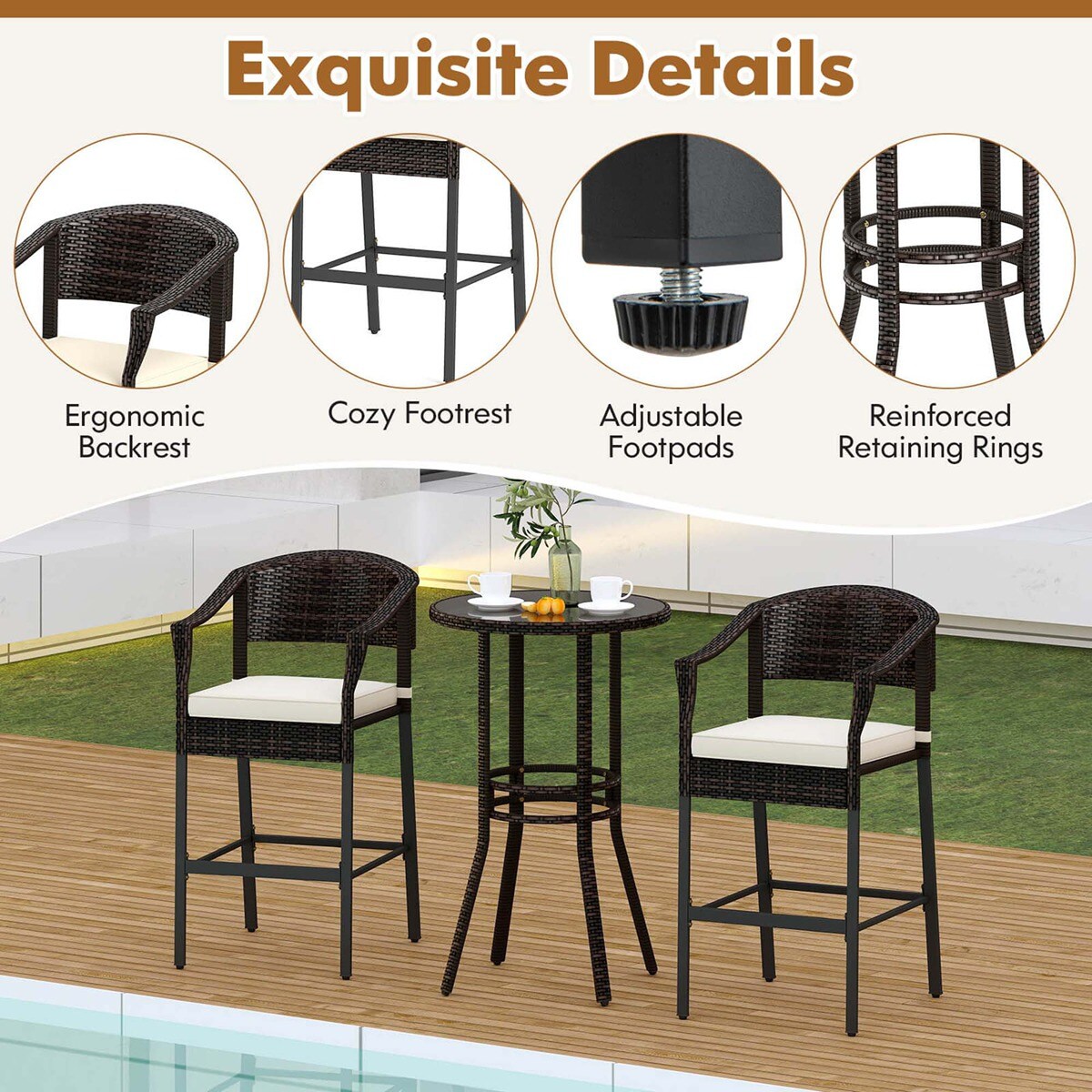 Costway HCST04944 Patio-Conversation-Sets - View #6