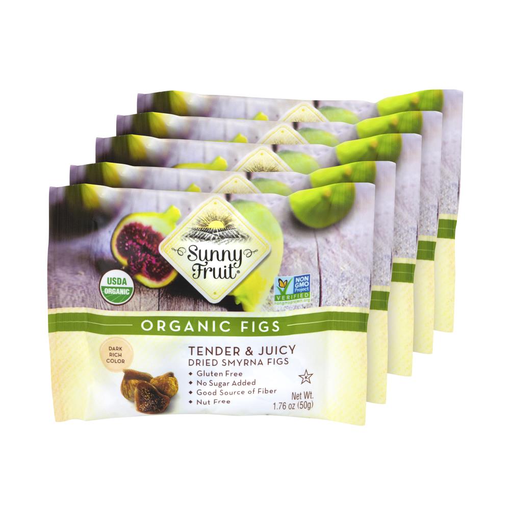 Sunny Fruit Organic Figs 5 Portion Packs 1.76 oz ( 50 g) Each