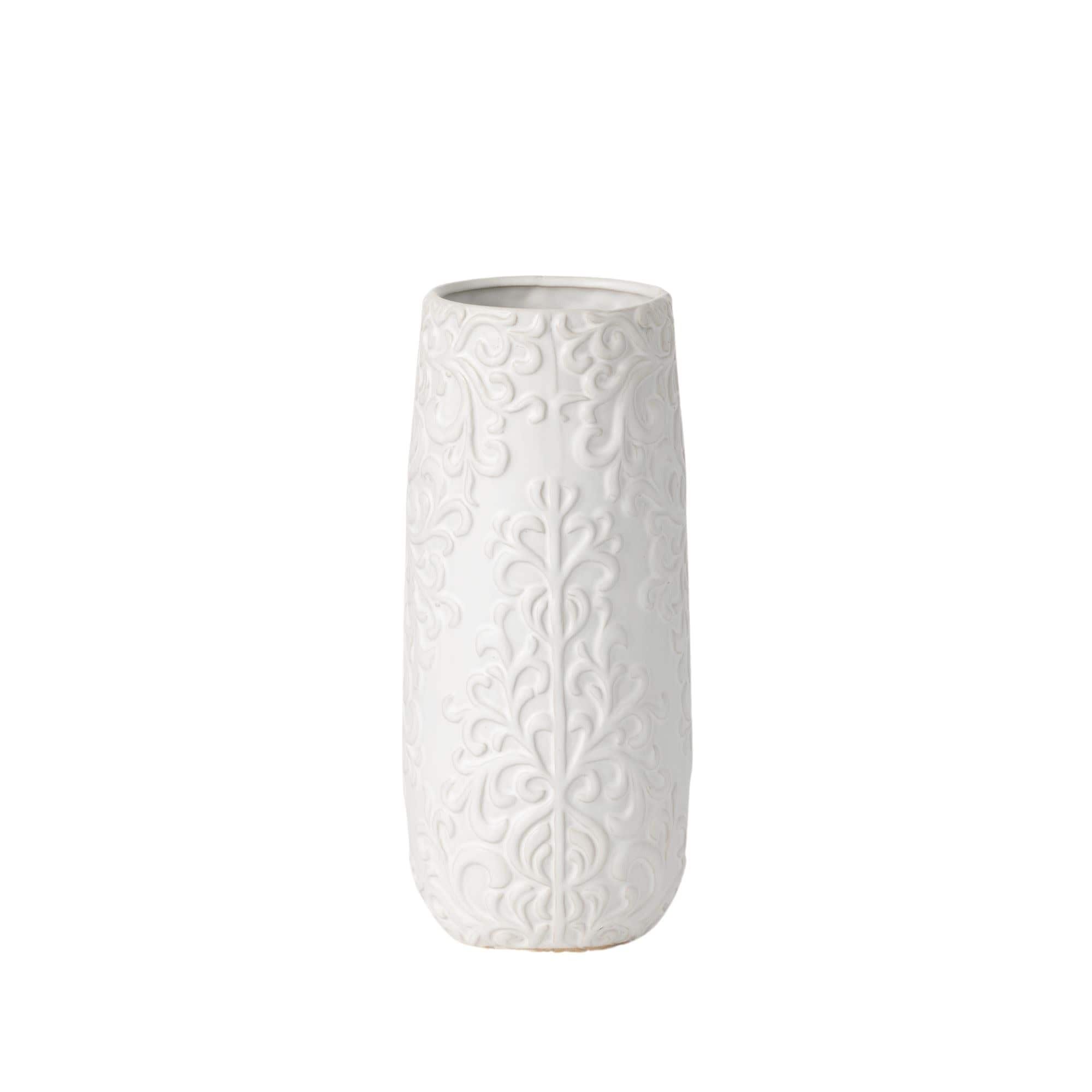 Sullivans CM2837 White Ceramic Farmhouse Vase