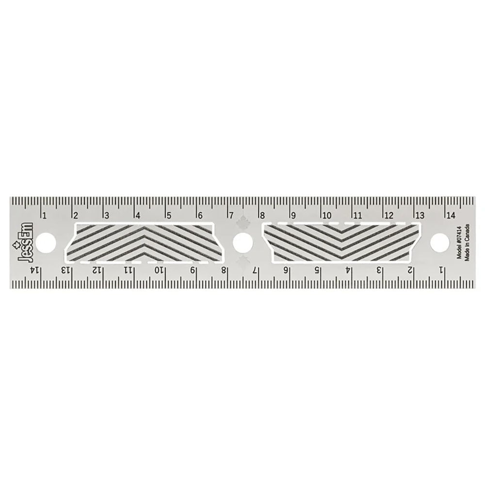 JessEm 07414 07414 Stainless Steel 150mm Precision Ruler with Patented Flex Grip and Fade Resistant Markings