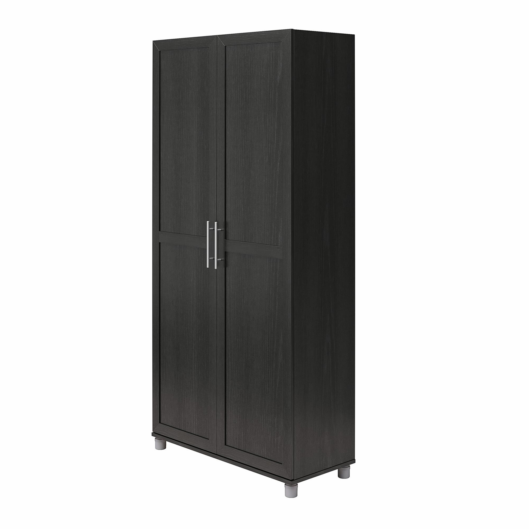 Ameriwood Home Camberly 35.68-in W x 74.31-in H Wood Composite Graphite  Grey/Graphite Grey Freestanding Utility Storage Cabinet