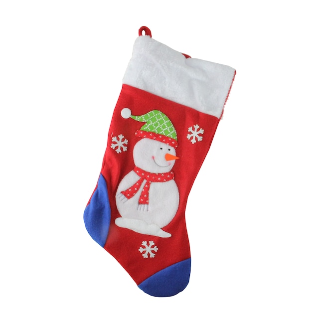 Northlight 9-in Red Snowman Christmas Stocking at Lowes.com