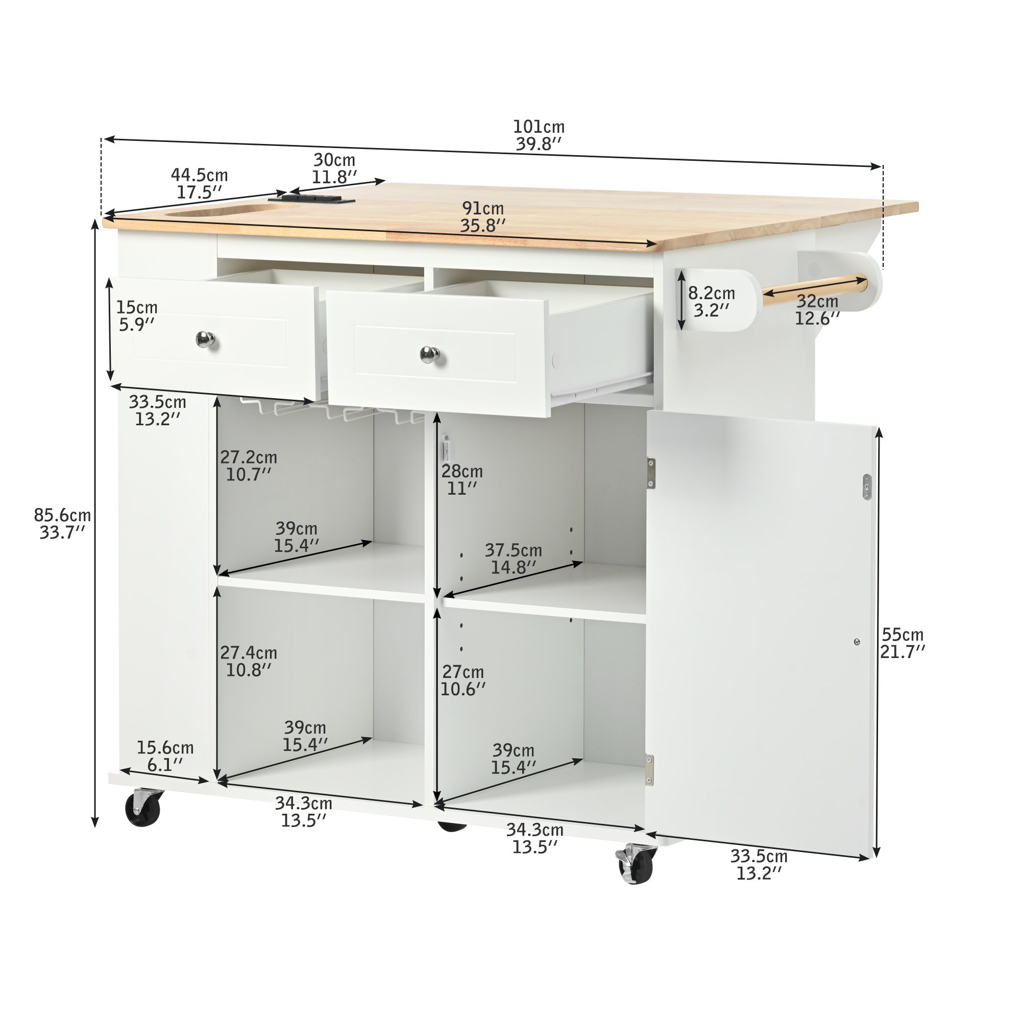 ModernLuxe L-WF305556AAW Kitchen-Furniture - View #10