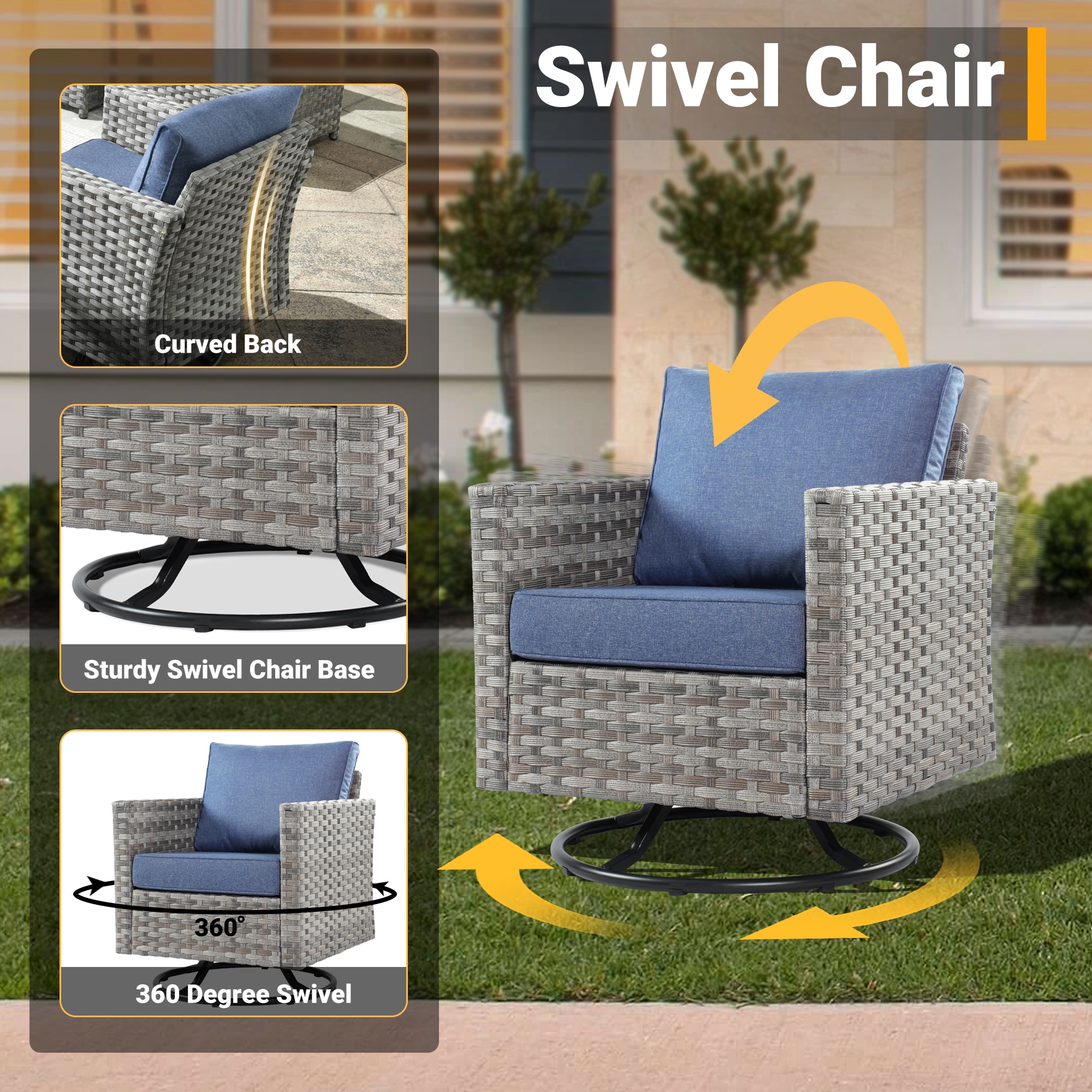 weaxty HMBCFPYZBRS3015 Patio-Conversation-Sets - View #4