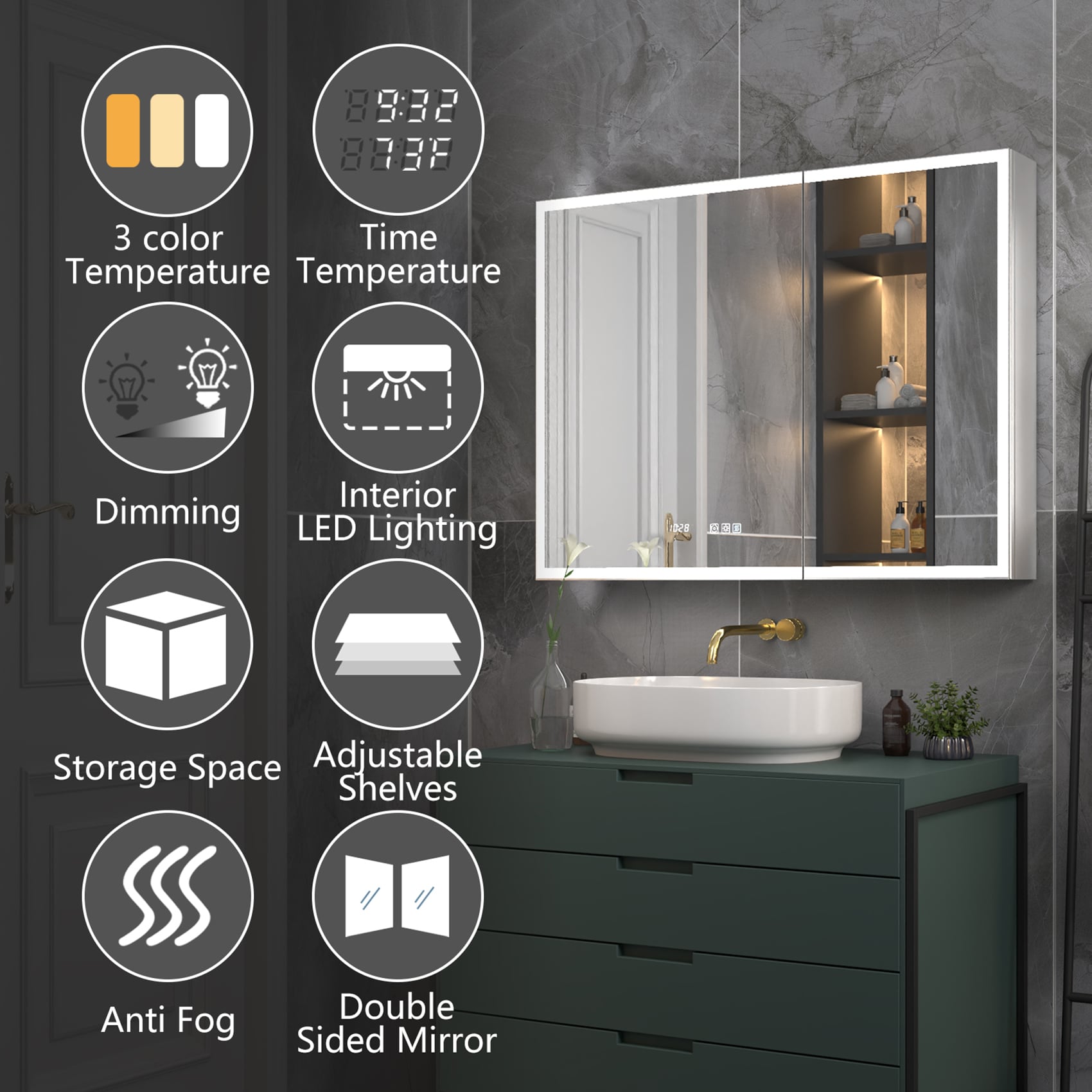 ExBrite MC3036V11DX Bathroom-Medicine-Cabinets - View #4