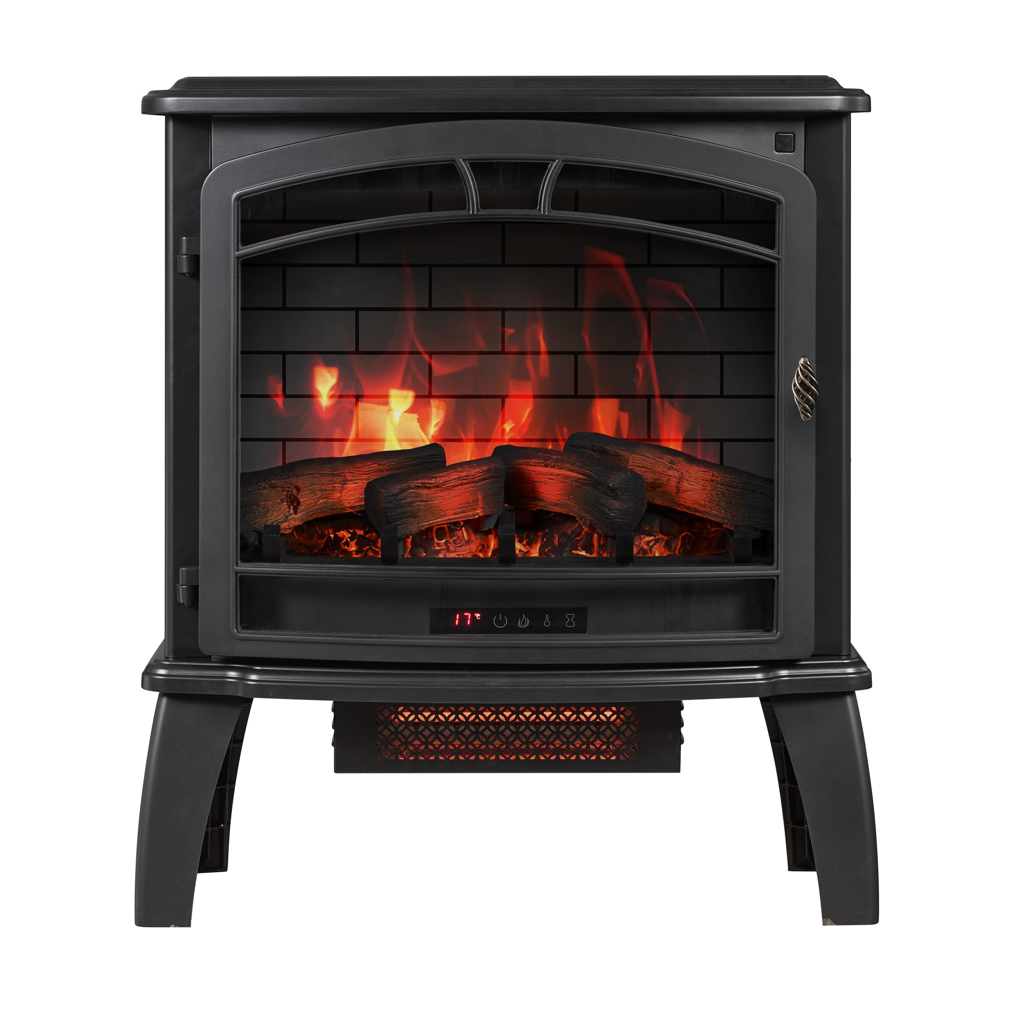 Style Selections 25-in W 5200-BTU Black Metal Infrared Quartz Electric ...