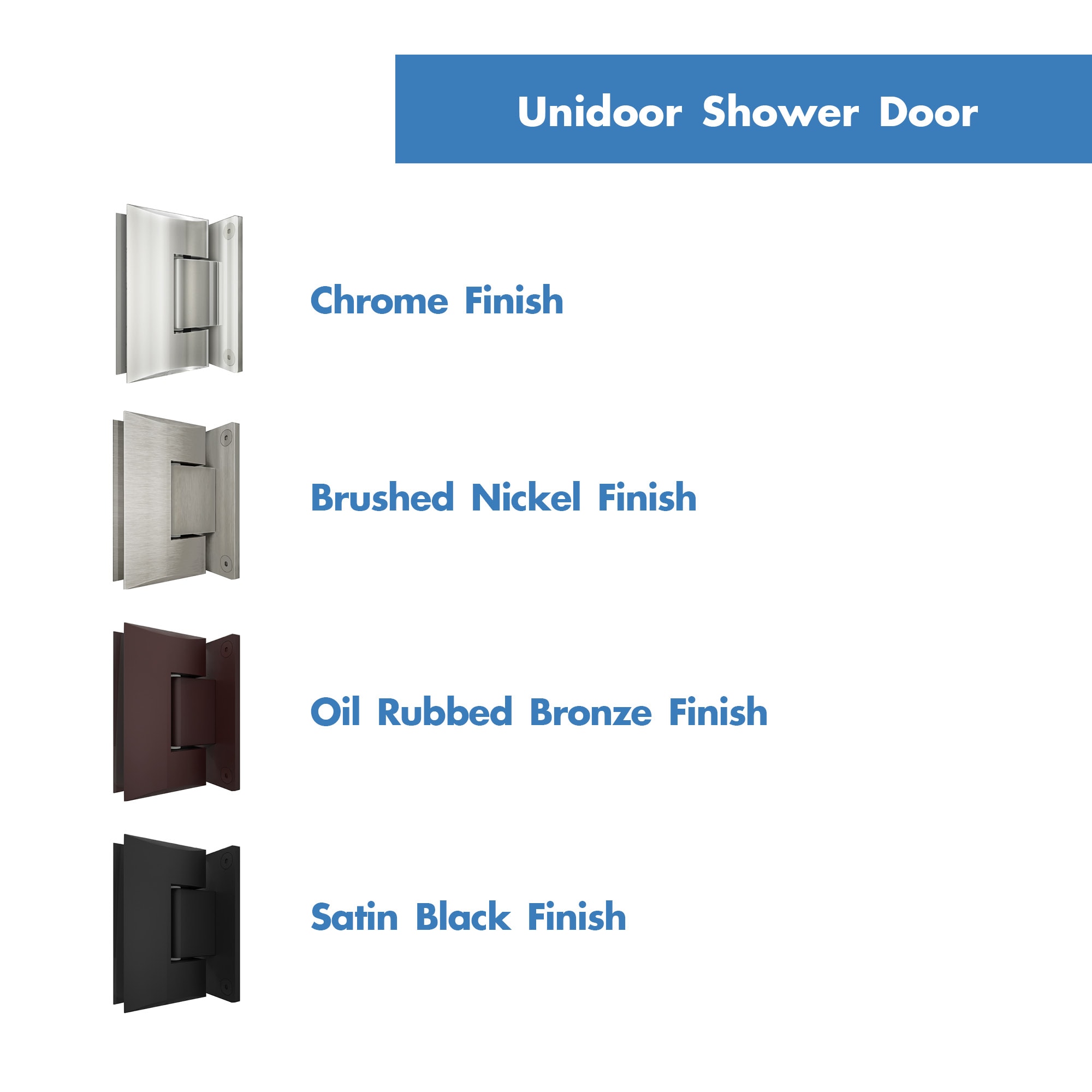 DreamLine Unidoor Plus 29-37 W x 72 H Hinged Shower Door With