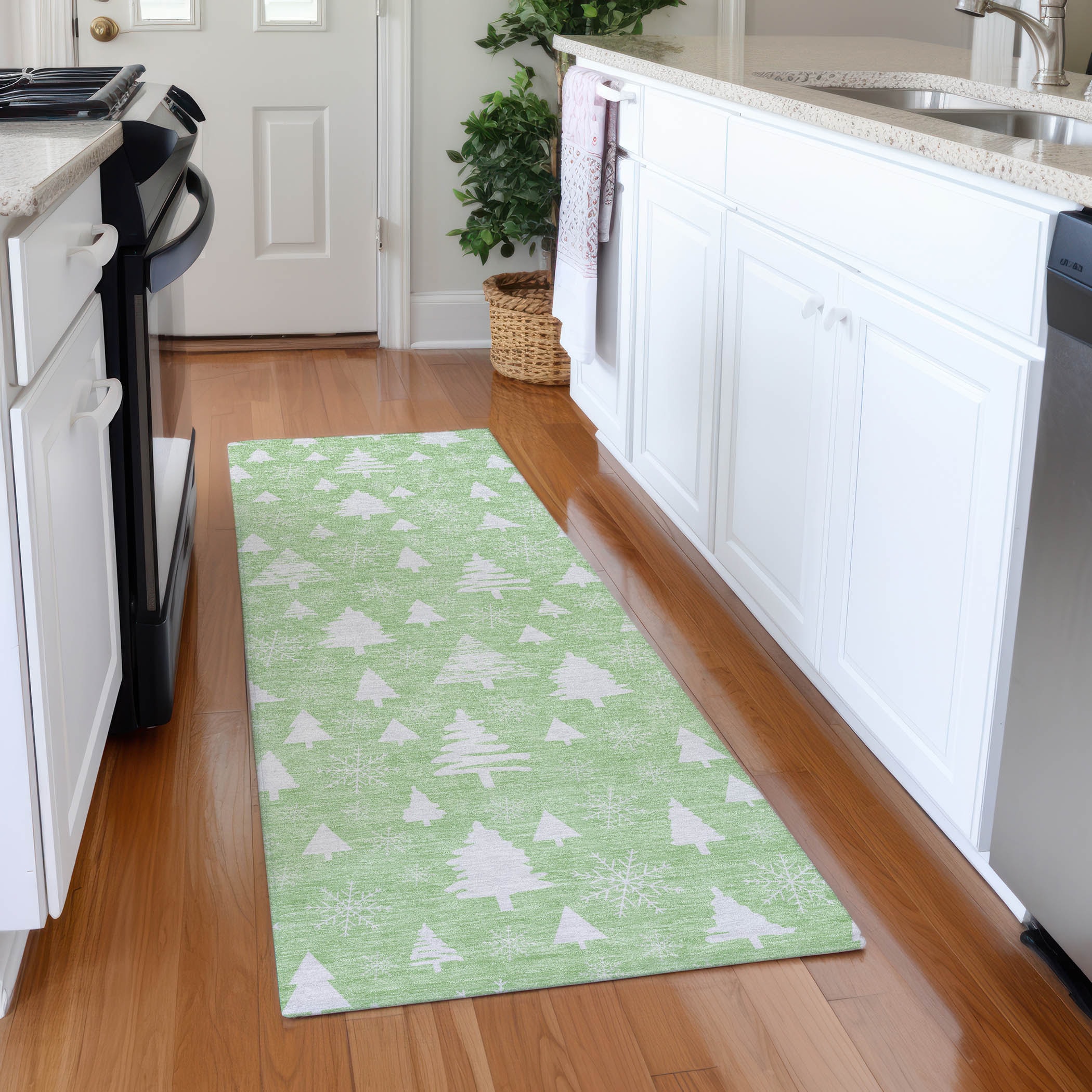 Addison Rugs ACN1815MZ2X8 Chantille ACN1815MZ 2 x 7 (ft) Loomed Polyester Mint Rectangular Indoor/Outdoor Machine washable Area rug