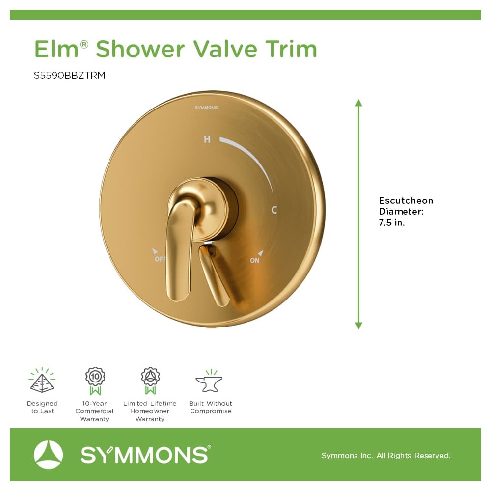 Symmons S5590BBZTRM Shower-Handles - View #9