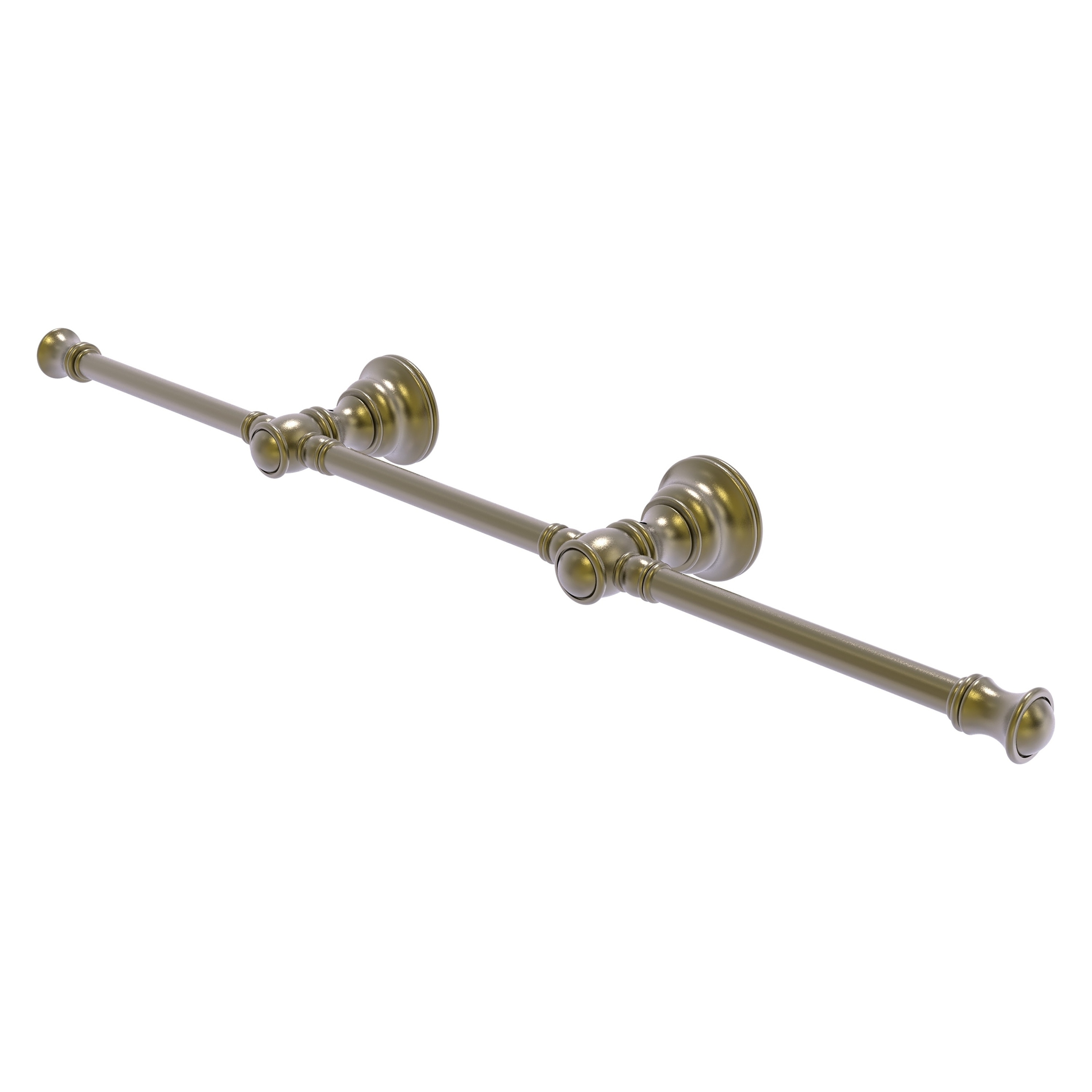Allied Brass CL-HTB-3-ABR Carolina 22-in double Antique Brass Wall mount Double Towel Bar