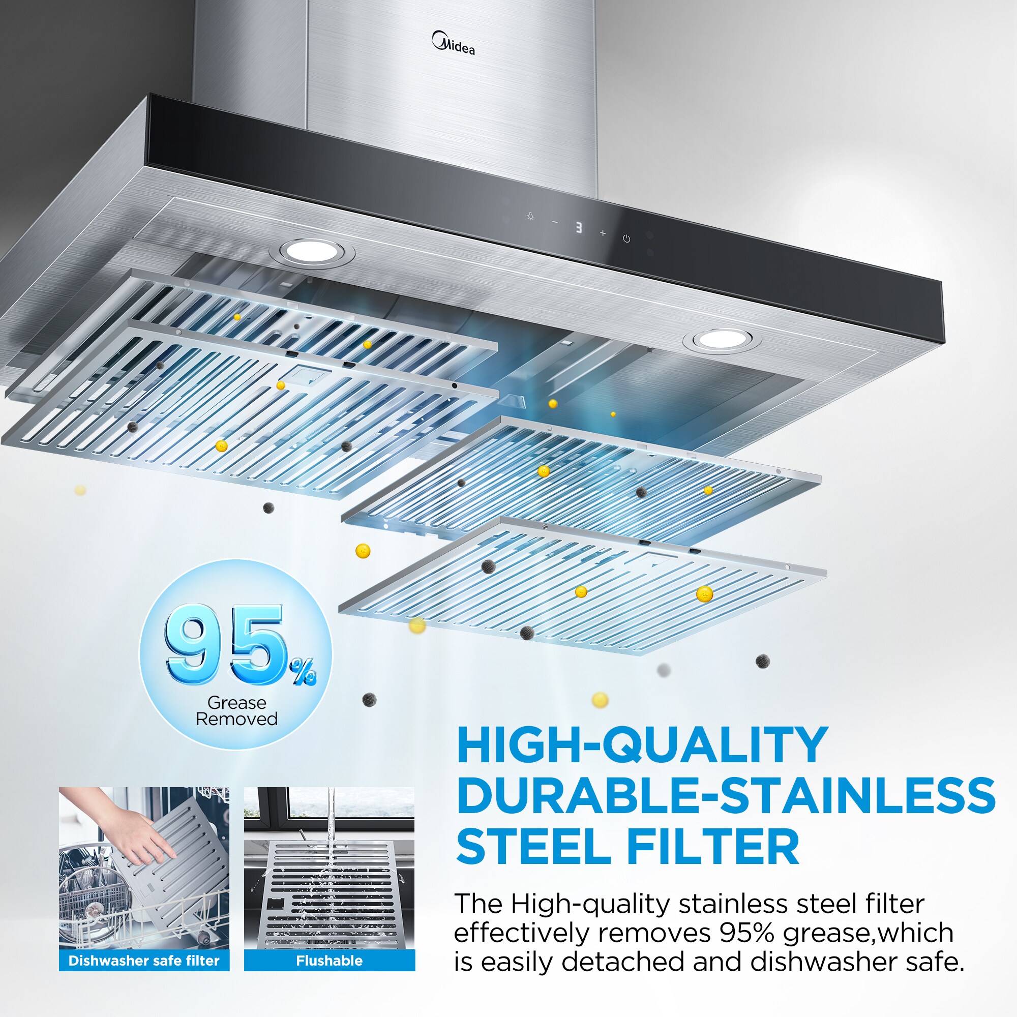 Midea MVT30W9AST Wall-Mounted-Range-Hoods - View #3