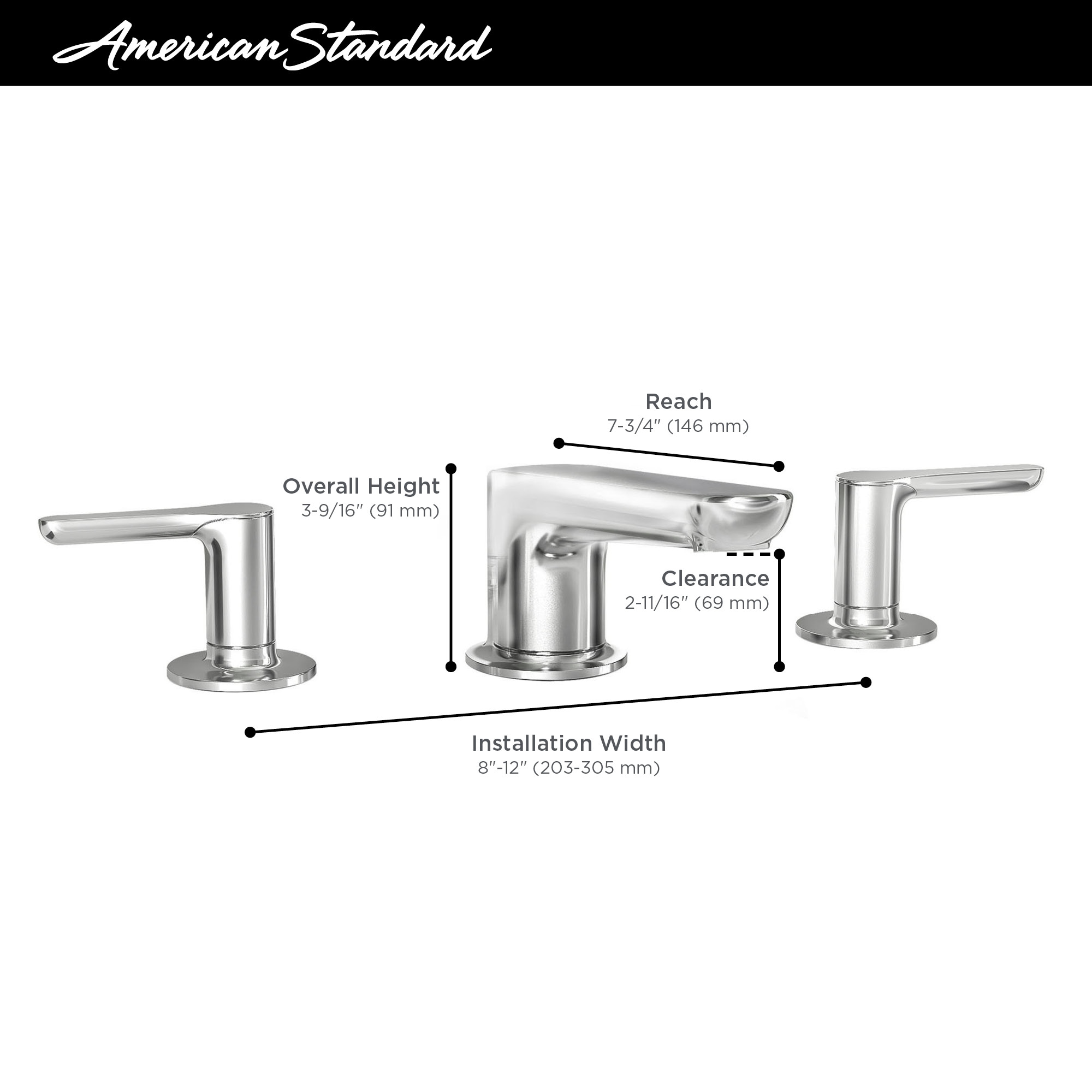 American Standard 7105857.295 Lavatory-Faucets - View #3