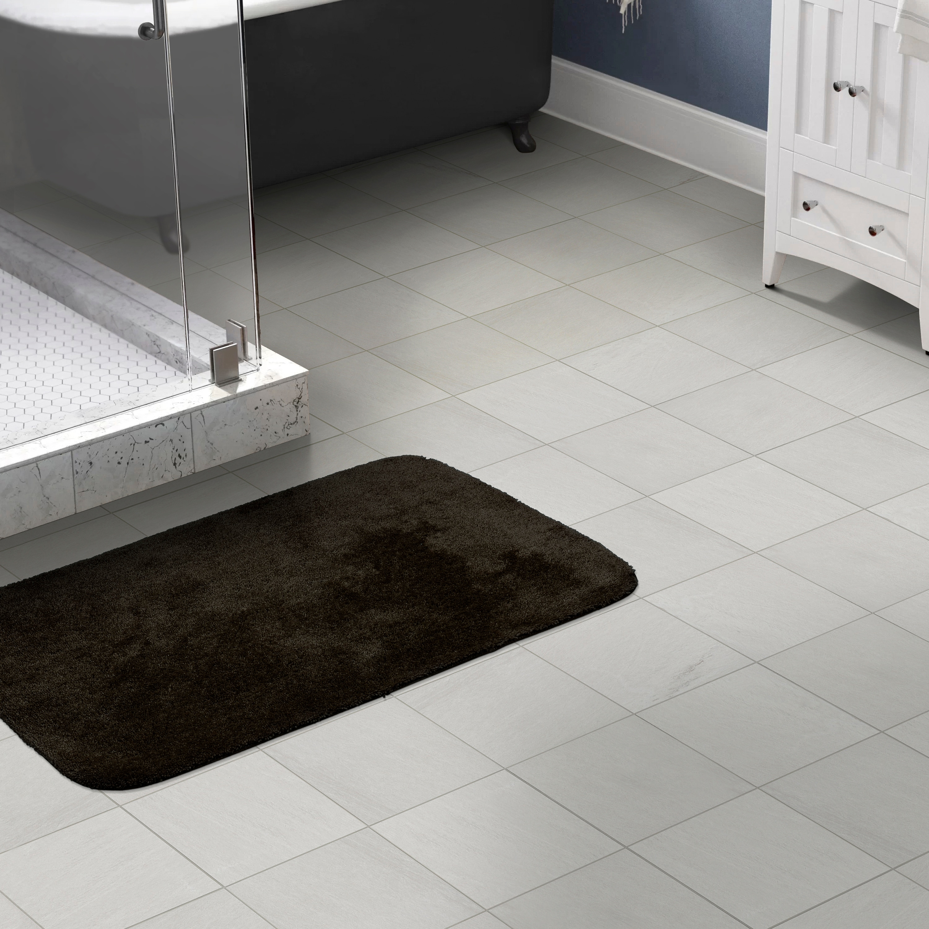 Garland Rug 30-in x 50-in Bath Rug Chocolate Nylon