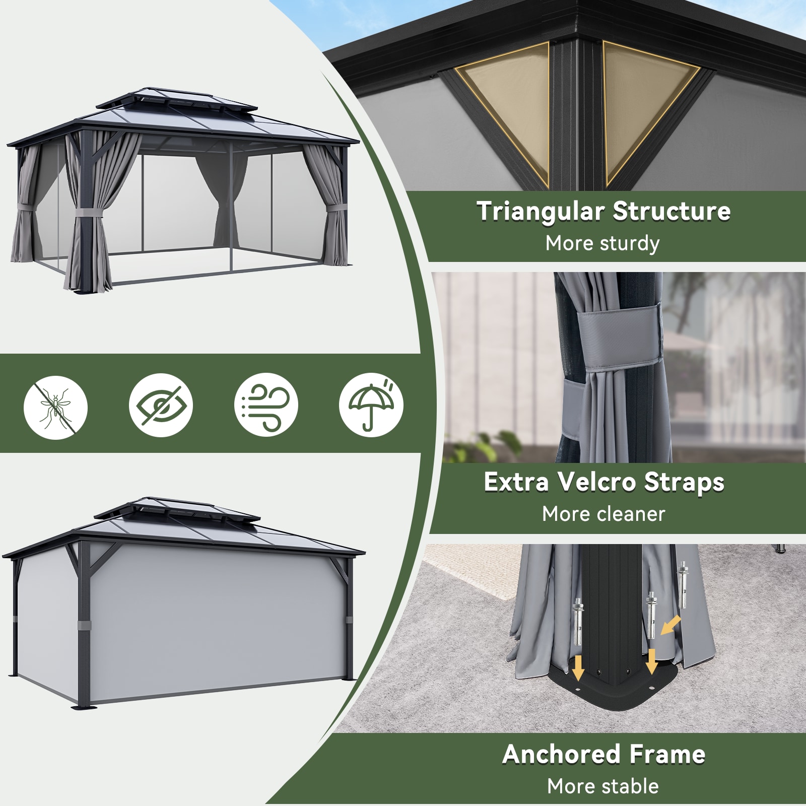 AOXUN AX-401G12 Wood-Resin-Gazebos - View #4