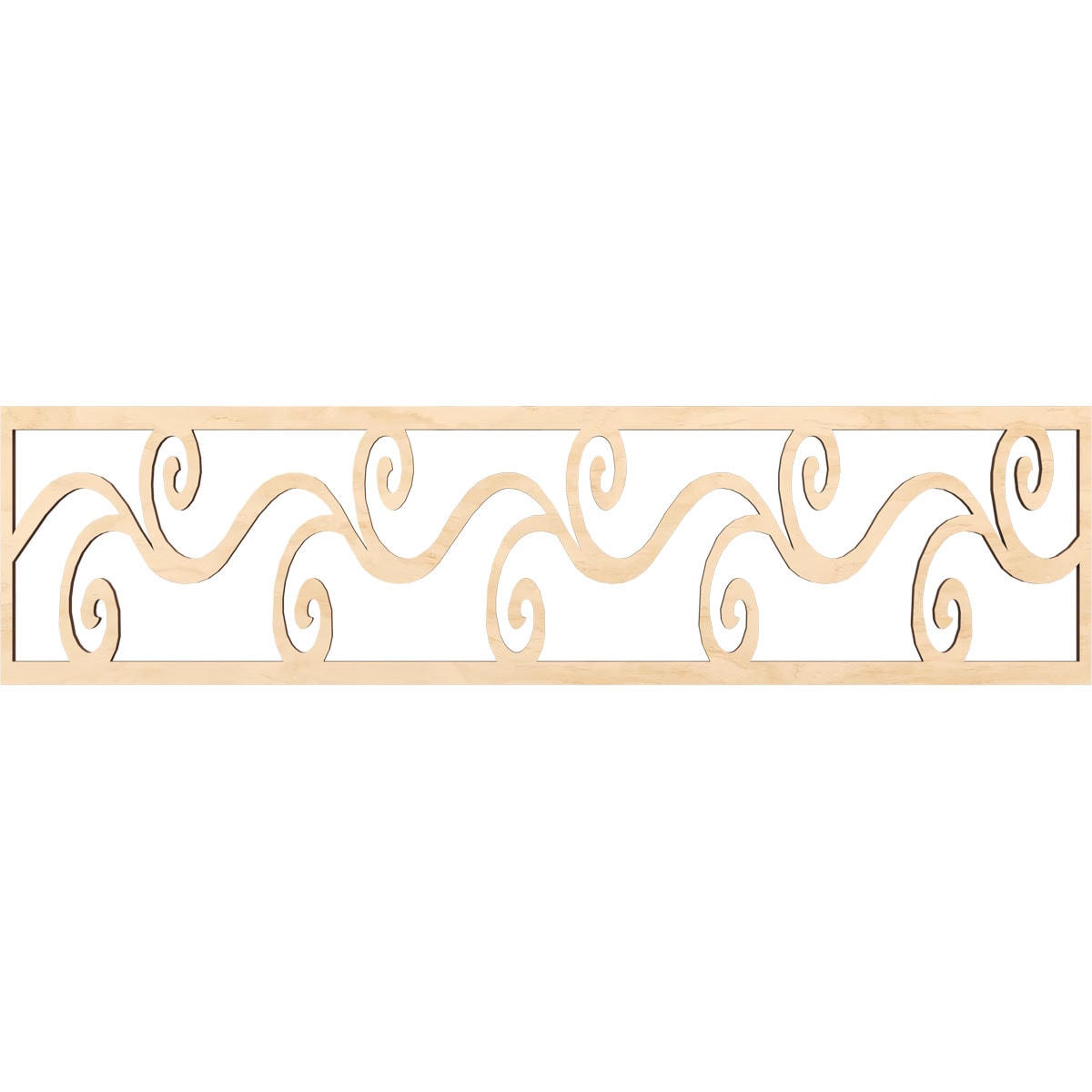 Ekena Millwork MLDB12X47TILBI Tilden Fretwork Flat Trim 12-in x 3.92-ft Birch Brown Unfinished 2156241 Pierced Wall Panel Moulding