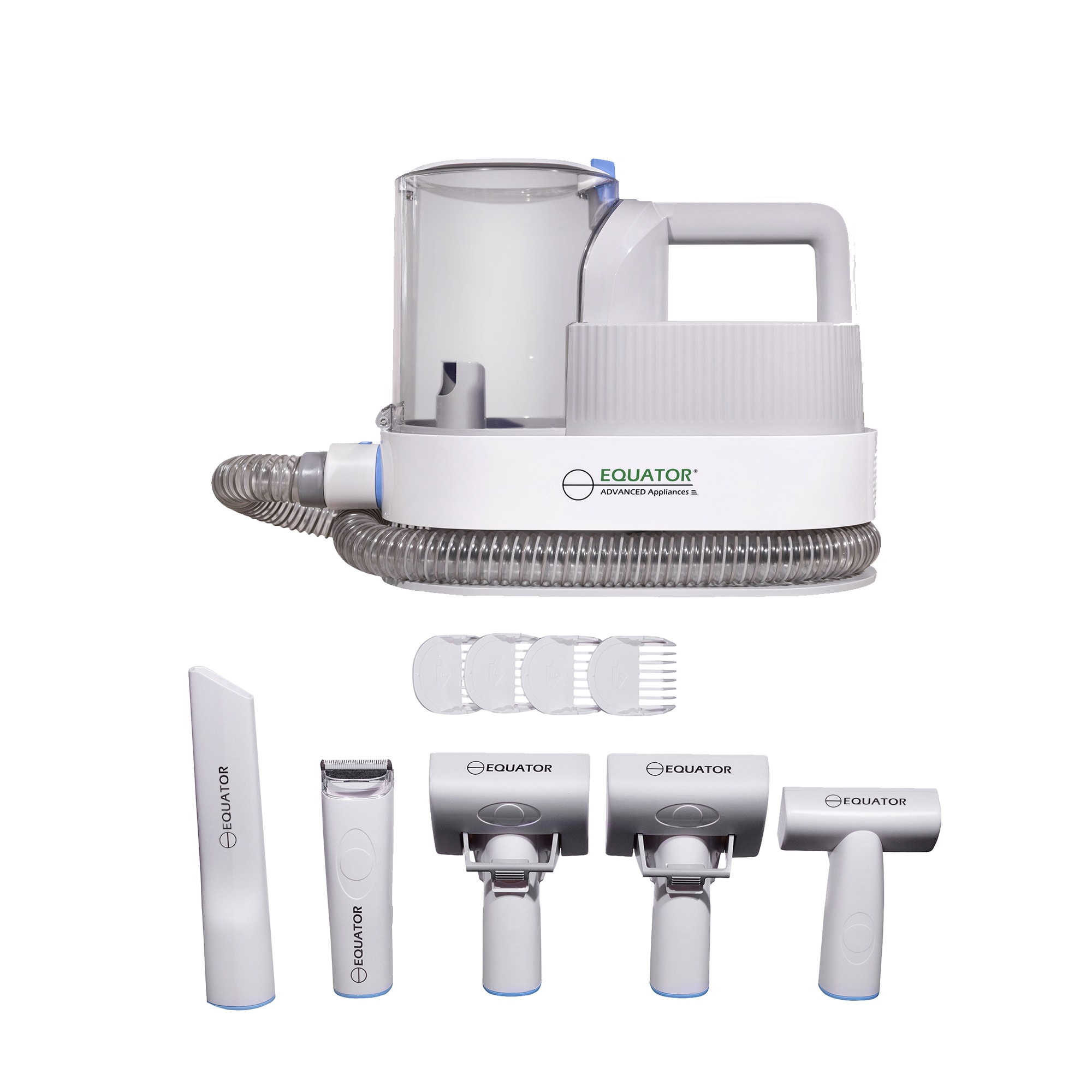 Equator Advanced Appliances EPG 2500 EZ-Use PET GROOMER-CLIPPER-VAC 2.5L 9 fittings Dog/Cat Grooming kit ( White )