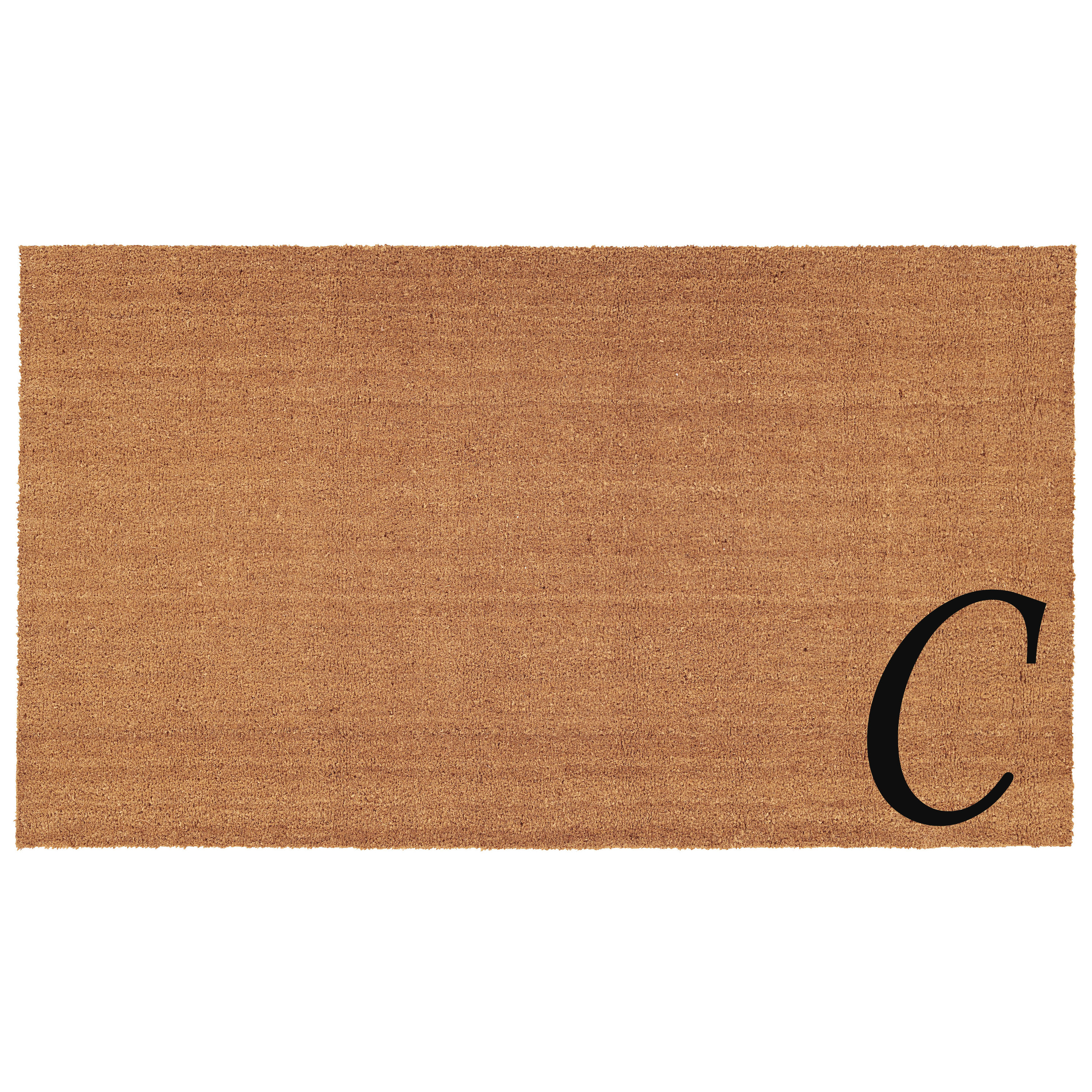Callowaymills 153622436C 2-ft x 3-ft Natural/Black Coir/Vinyl Rectangular Indoor or outdoor Decorative Door mat