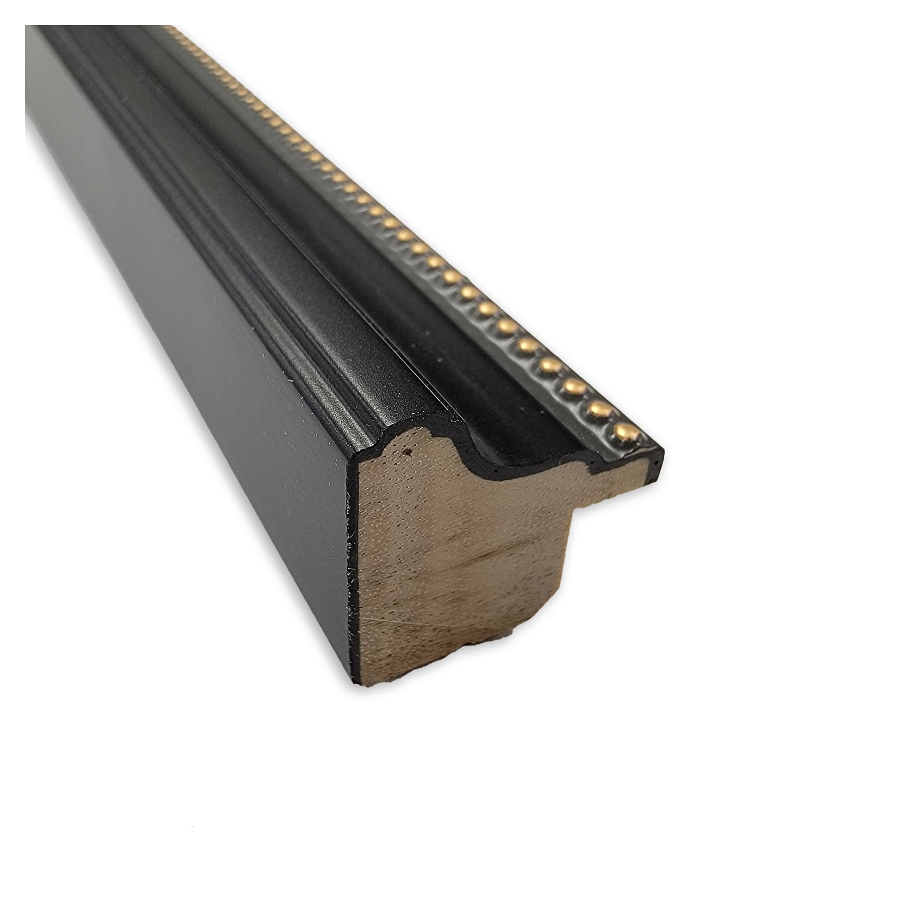 Stylish Black Fir Wood Square Vanity Mirror