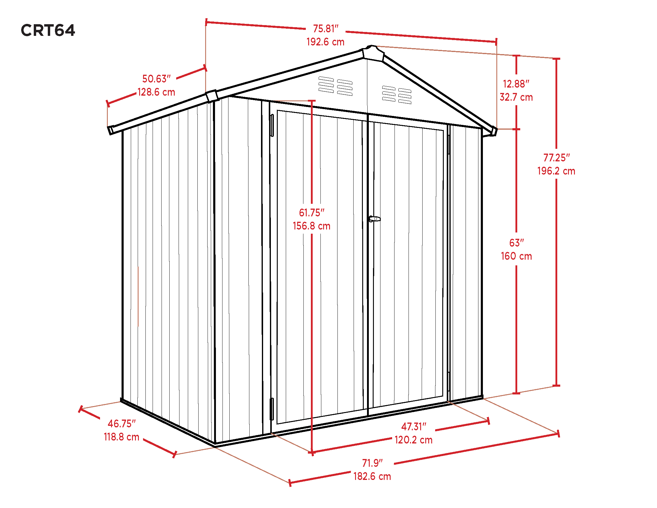 Arrow 6-ft x 4-ft Galvanized Steel Storage Shed in the Metal Storage ...