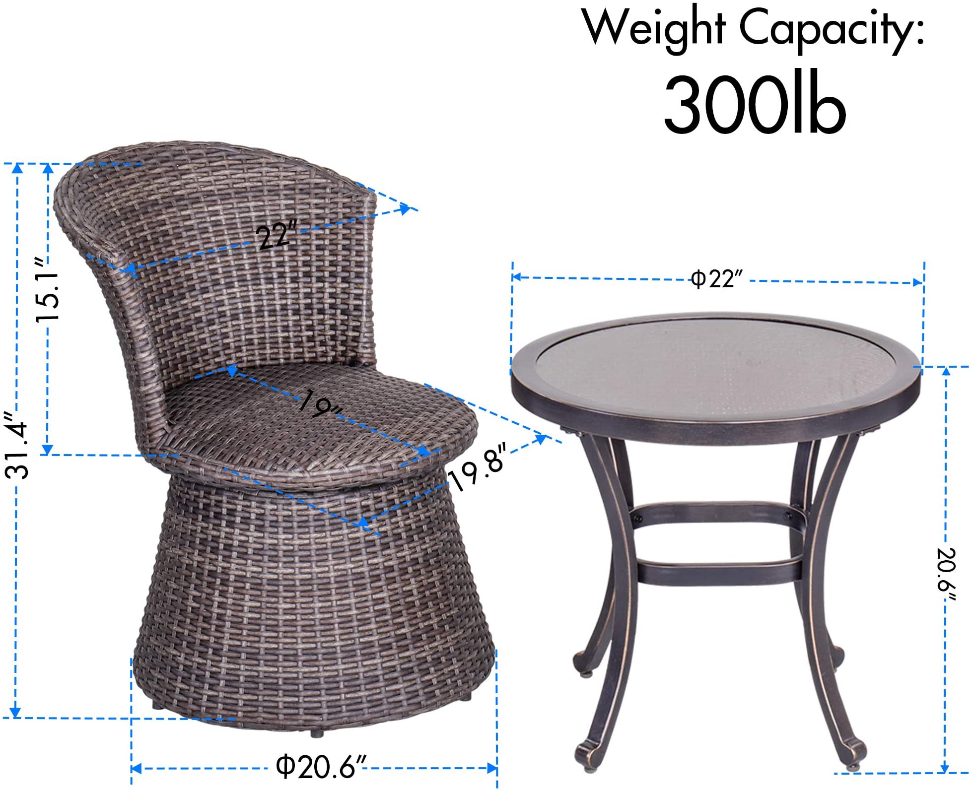 CASAINC BJC-8CR1VFL7QW-BJ13 Patio-Conversation-Sets - View #7