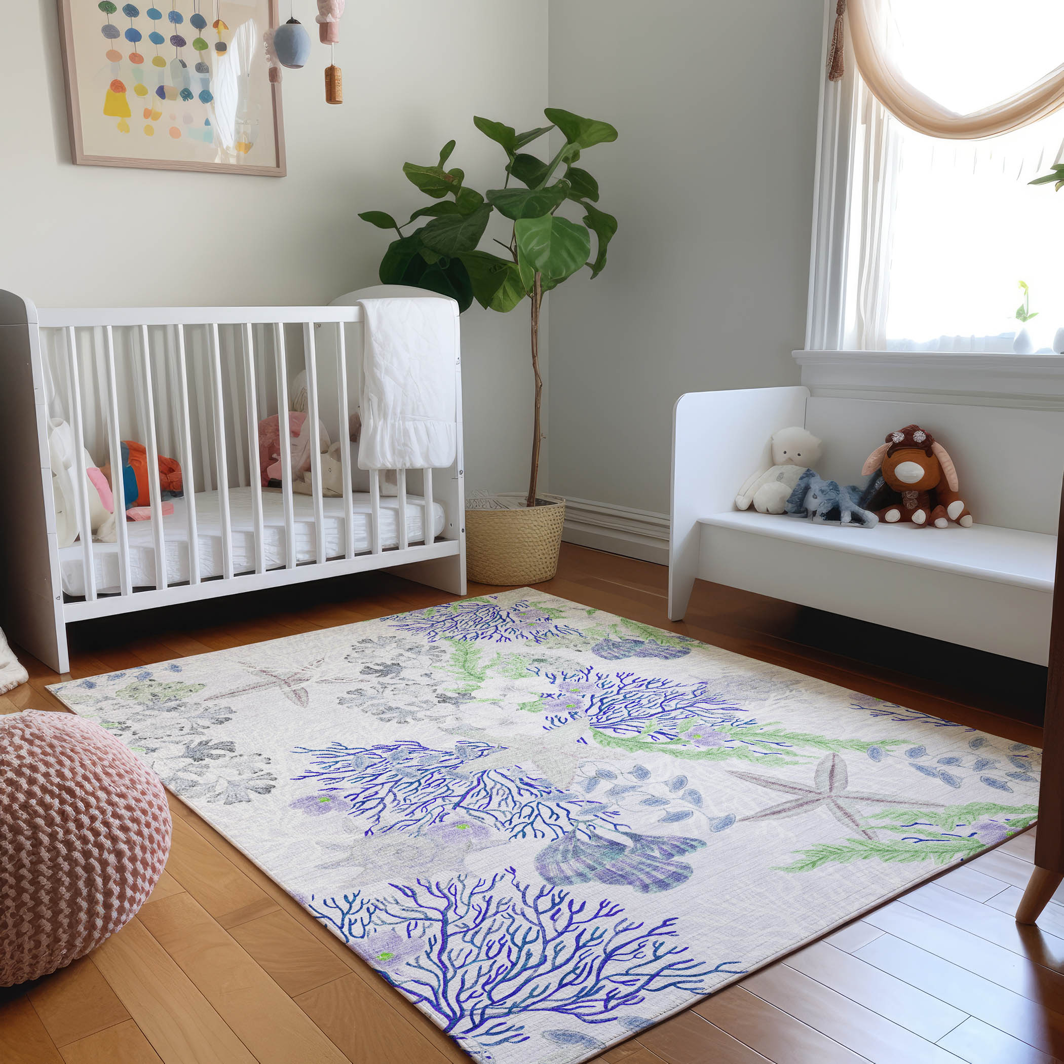 Addison Rugs AMF180BL8X10 Mayfield AMF180BL 8 x 10 (ft) Loomed Polyester Blue Rectangular Indoor Geometric Machine washable Area rug
