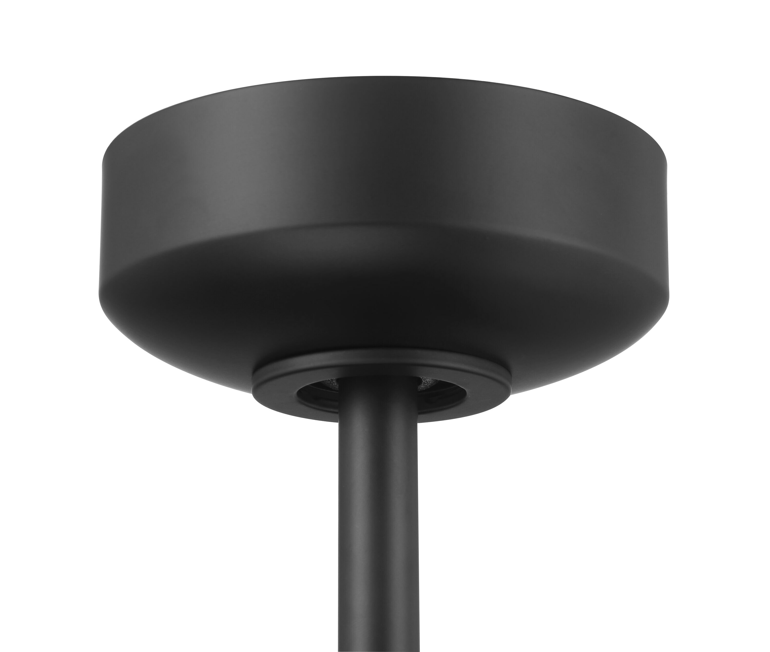 Flat Black 52'' Ceiling Fan with Frost White Glass Light
