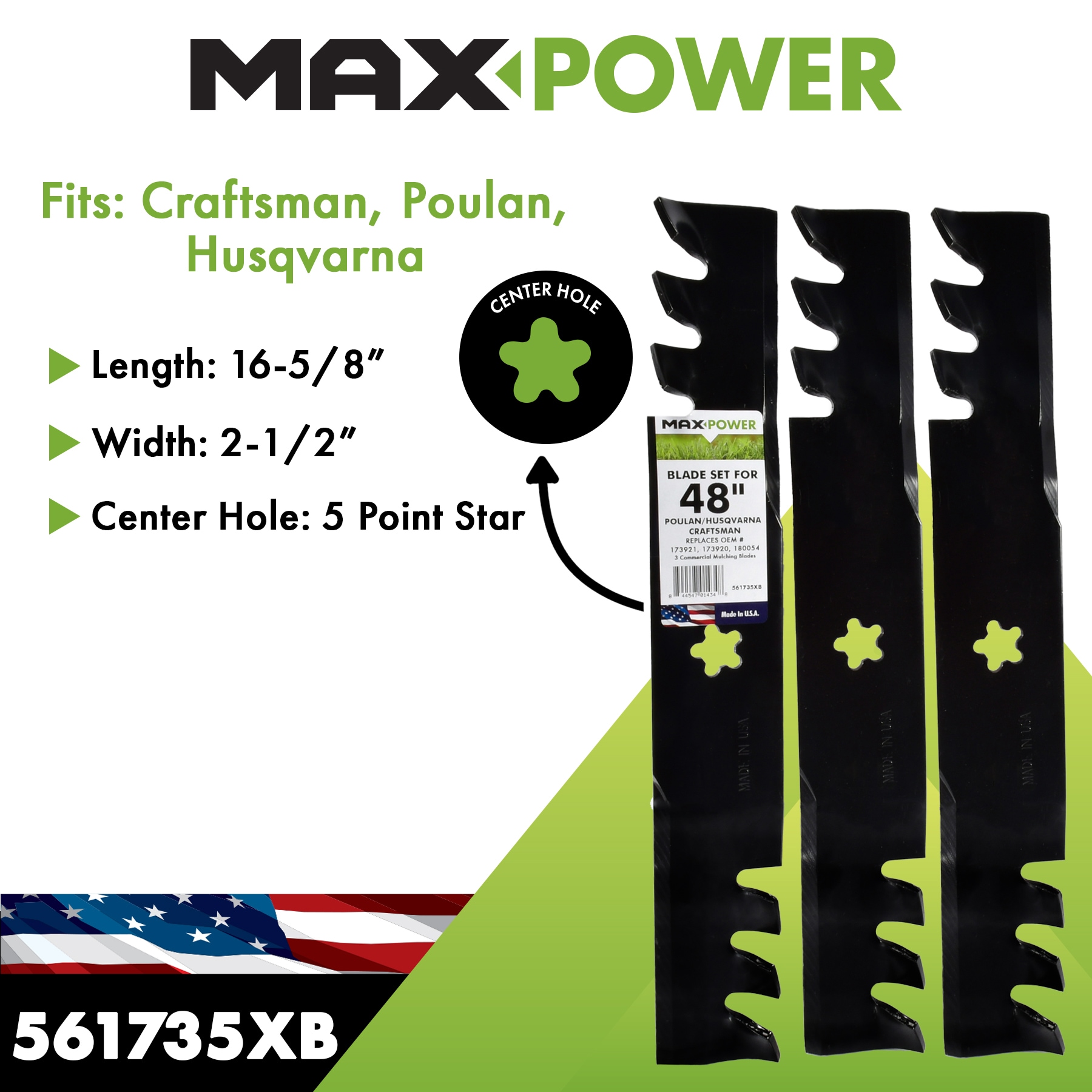 MaxPower 561735XB Ope-Mower-Blades - View #2