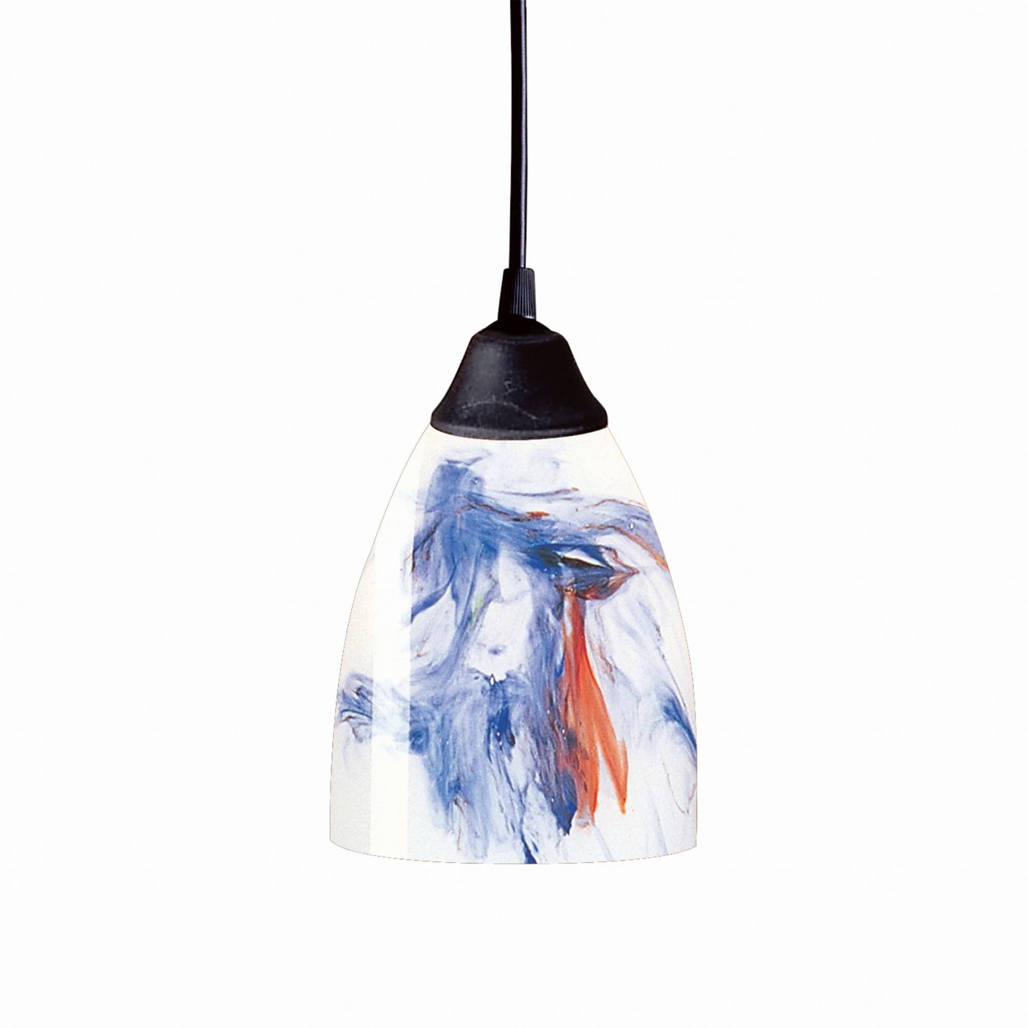 ELK Home A-CRFT-406-1MT Classico 1 - Light Dark Rust Pewter Eclectic / Transitional Incandescent Glass And Metal Pendant Light