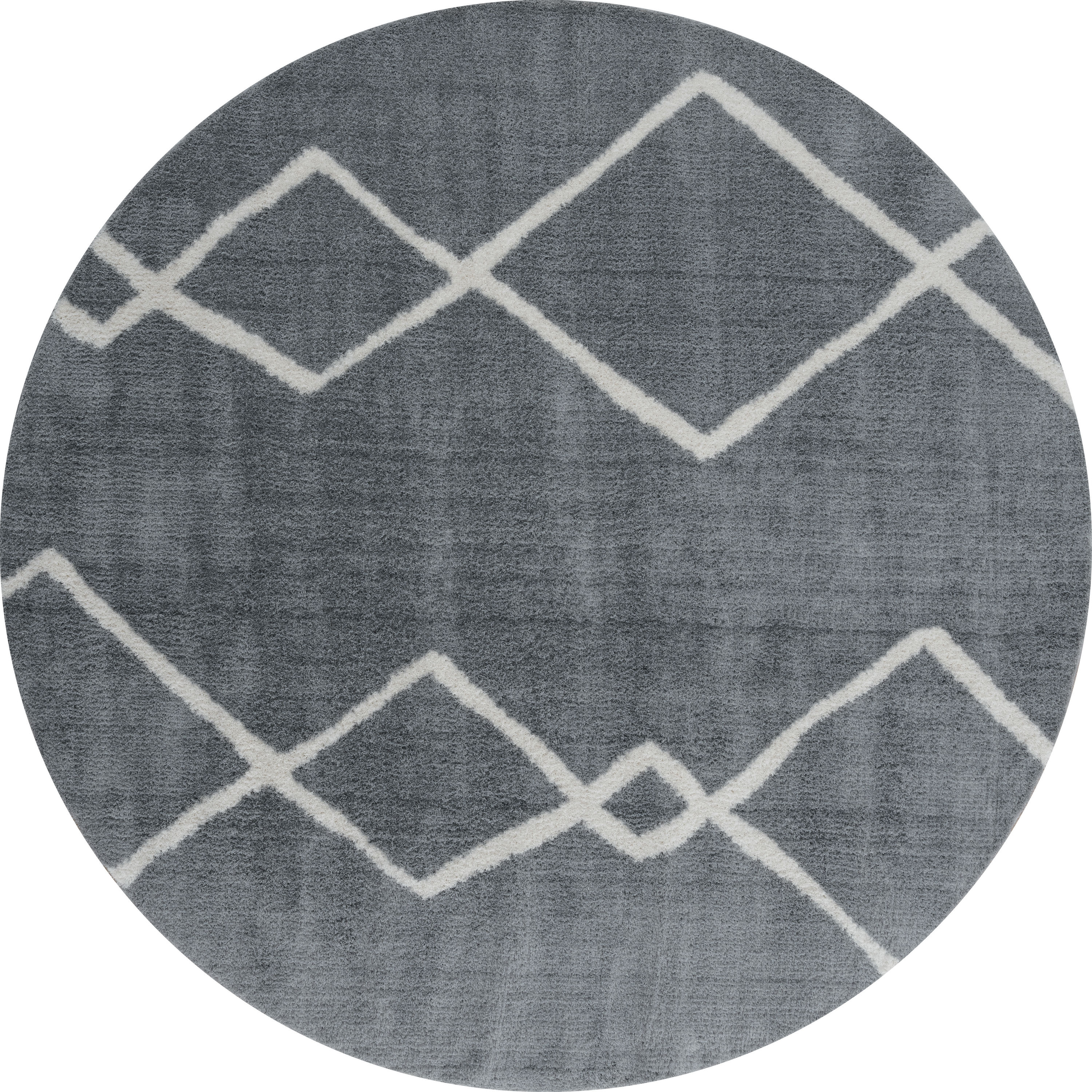 United Weavers Of America 1840 20272 88R Tranquility 8 x 8 (ft) Polyester Grey Round Indoor Geometric Area rug