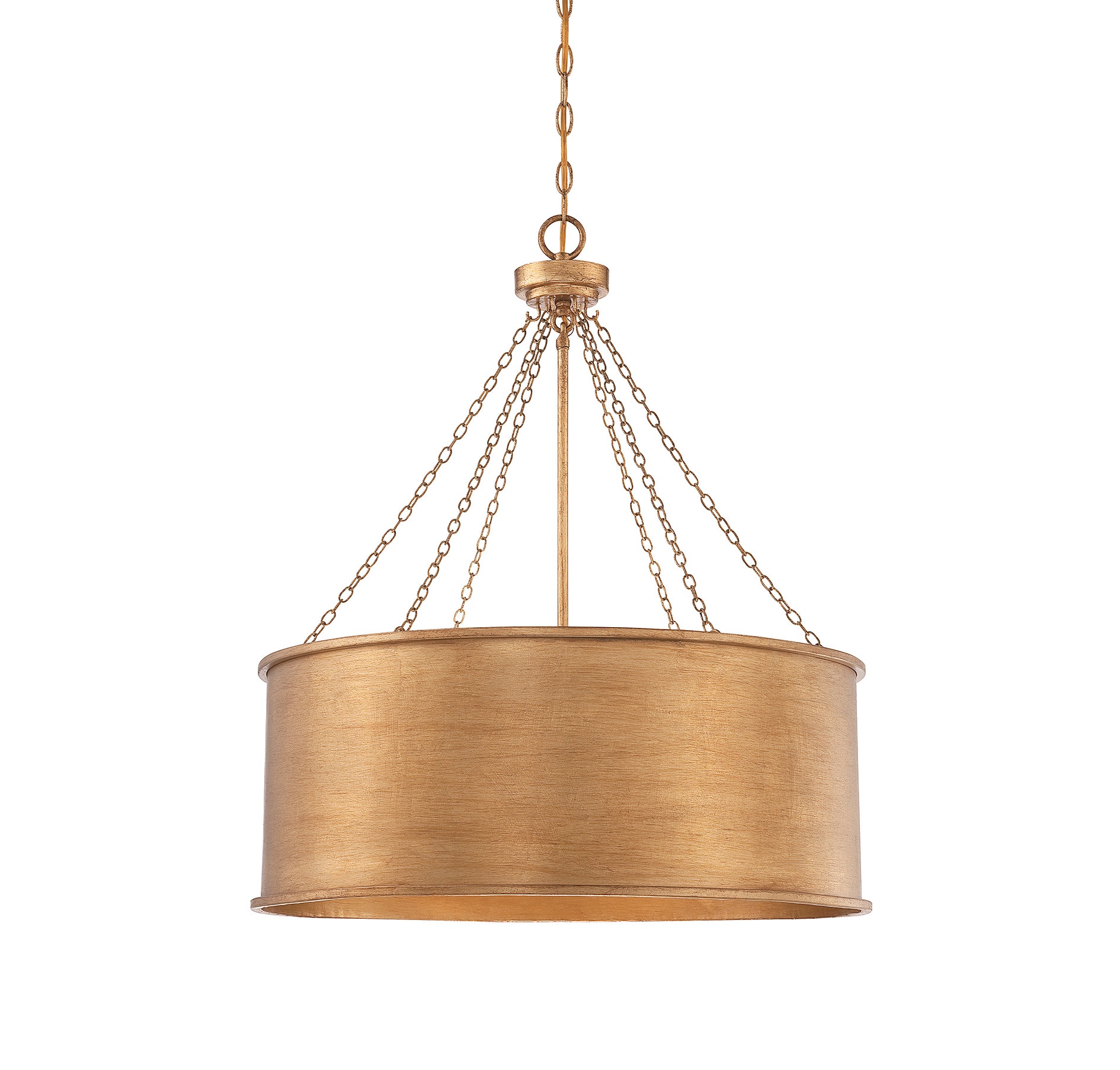 Rochester Elegance 6-Light Drum Pendant in Gold Patina Finish