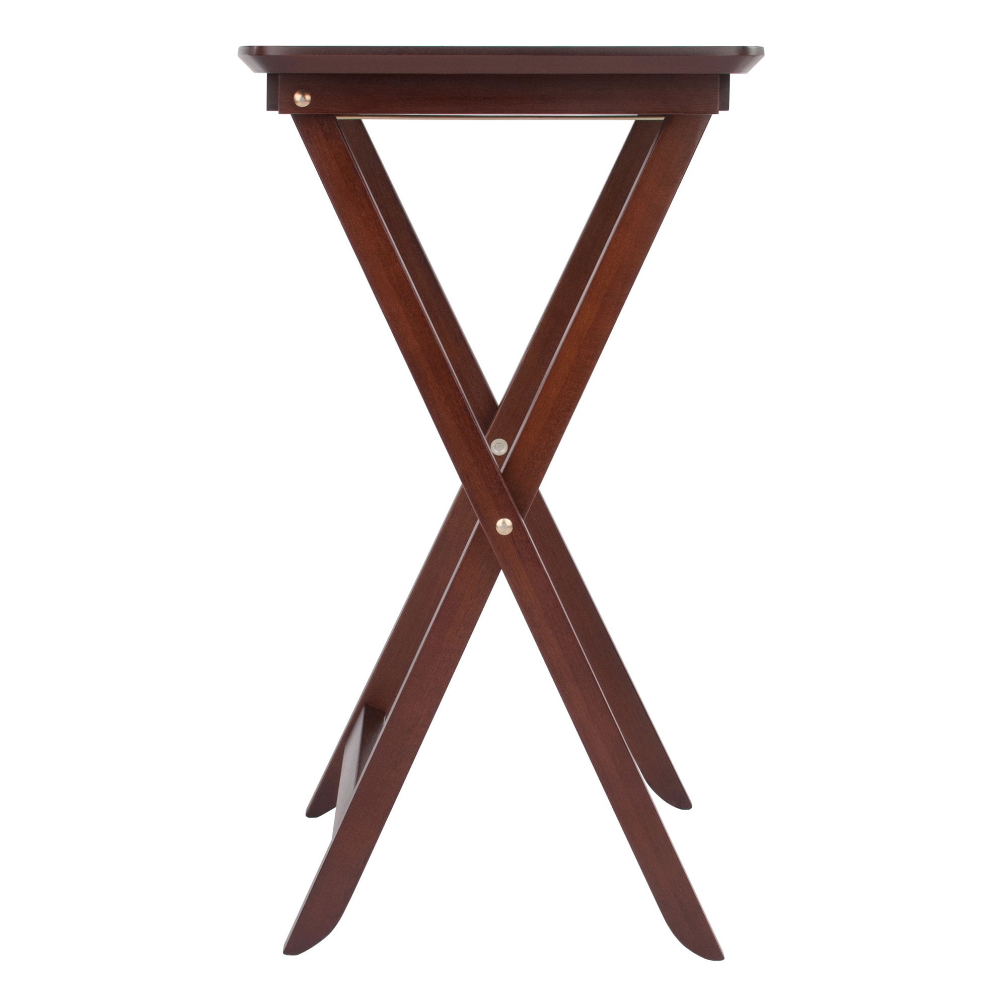 Darlene 2-Piece Walnut Rectangular Snack Table Set