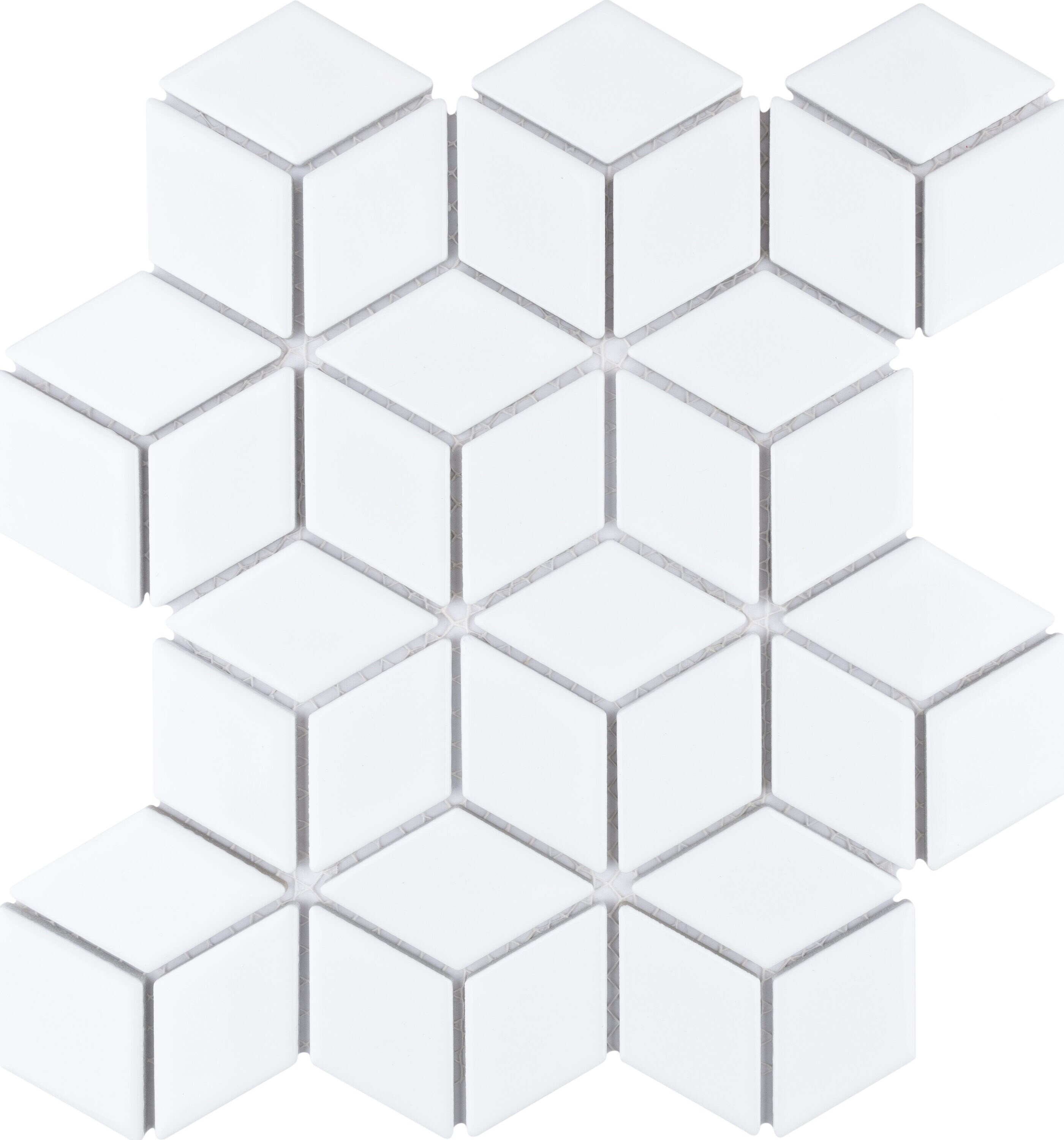 Affinity Tile S1FKORHO11 Sample- Hudson Glossy White 6-in x 6-in Glossy Porcelain Patterned Floor and Wall Tile