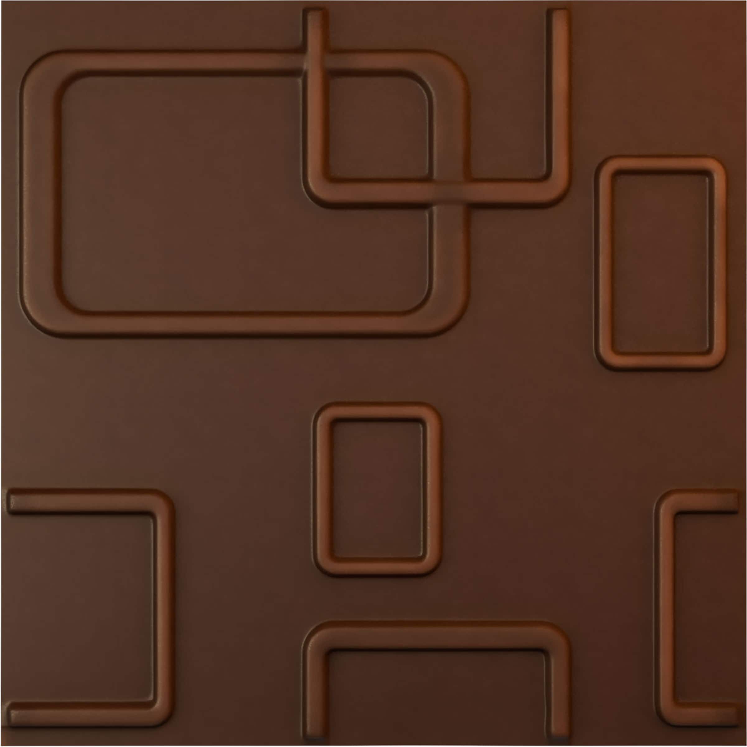 Ekena Millwork WP20X20ODDRU-CASE-12 19-5/8-in x 19-5/8-in Embossed Paintable/Stainable Red PVC Wall Panel ( 12 -Pack, Covers 32.04-sq ft )