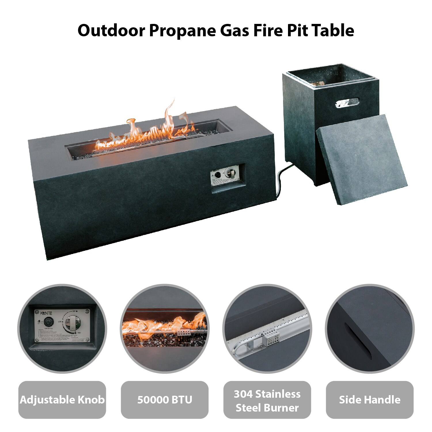 KANTE RMFP-R01SET-60121 Outdoor-Gas-Firepits - View #2