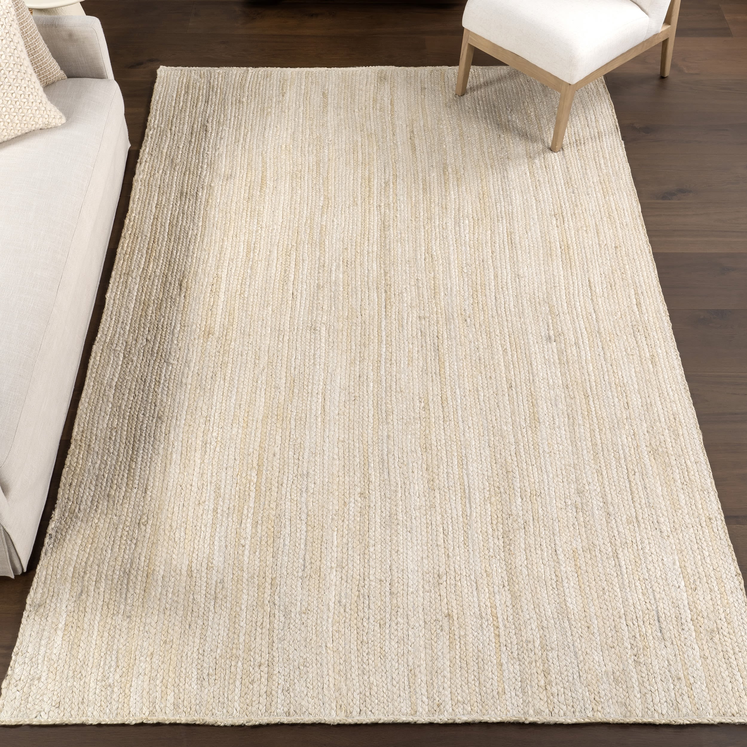 nuLOOM TAJT03B-12015 Rigo 12 x 15 (ft) Jute Off White Rectangular Indoor Solid Area rug