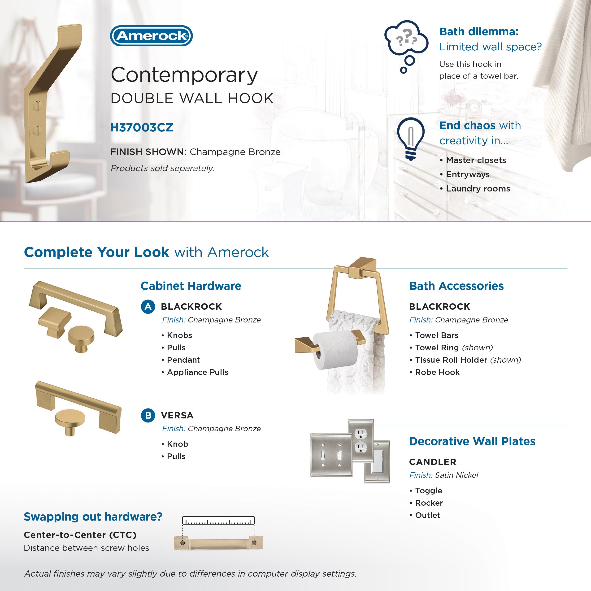 Amerock H37003CZ Decorative-Wall-Hooks - View #6