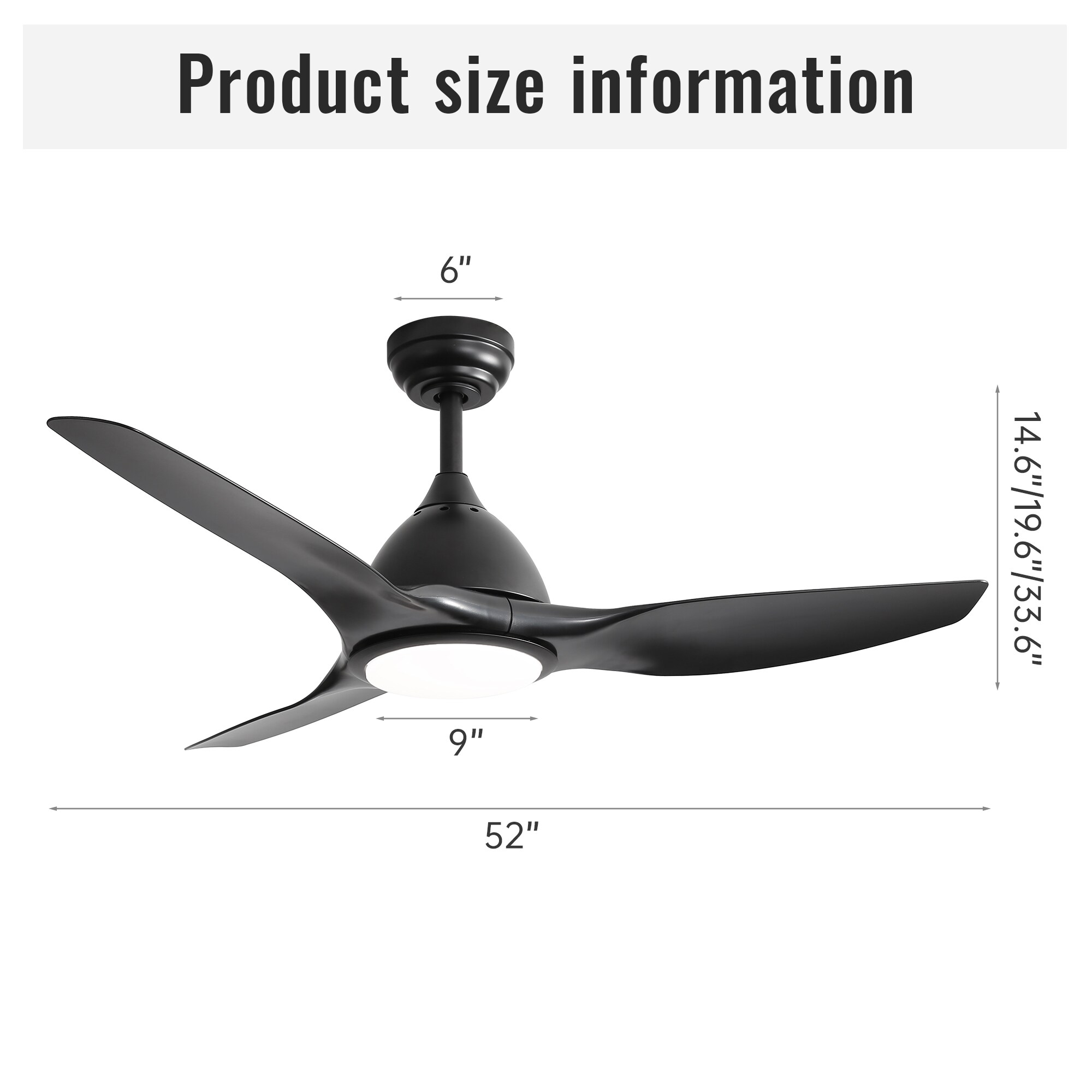 WELLFOR AMYUA-11 Ceiling-Fans - View #2