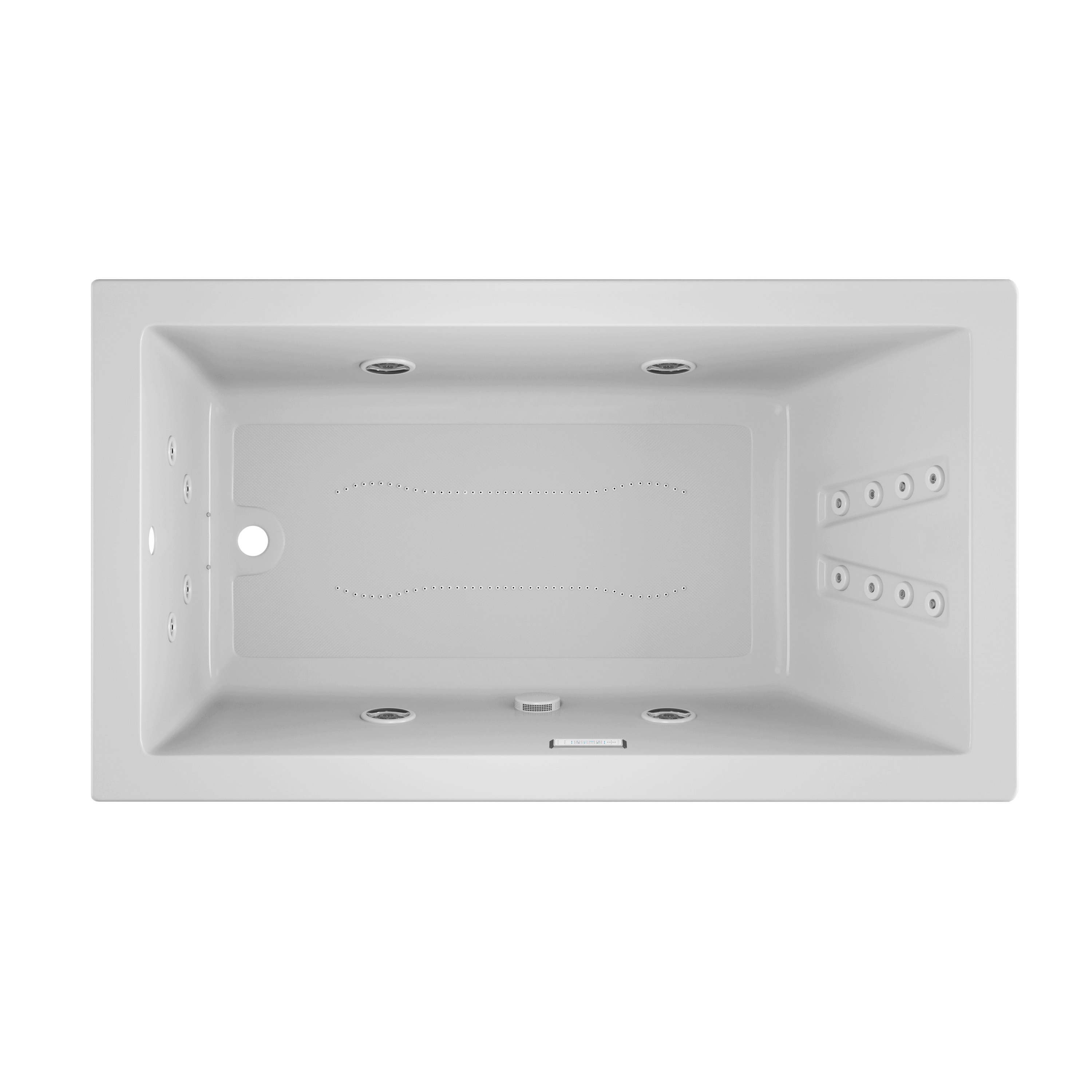 Jacuzzi MT42959 SOLNA 36-in x 66-in White Acrylic Rectangular Drop-in and Undermount Whirlpool and Air Bath Combination Tub ( Right Drain )
