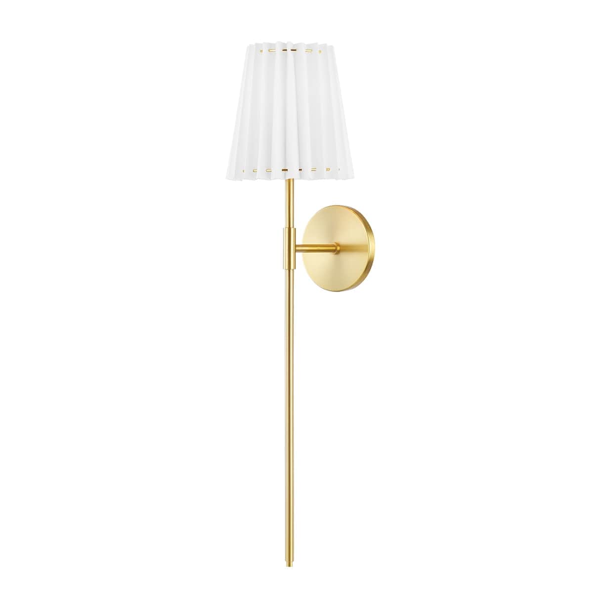 Mitzi H476101B-AGB Demi 8-in W 1-Light Aged Brass Transitional LED Wall Sconce