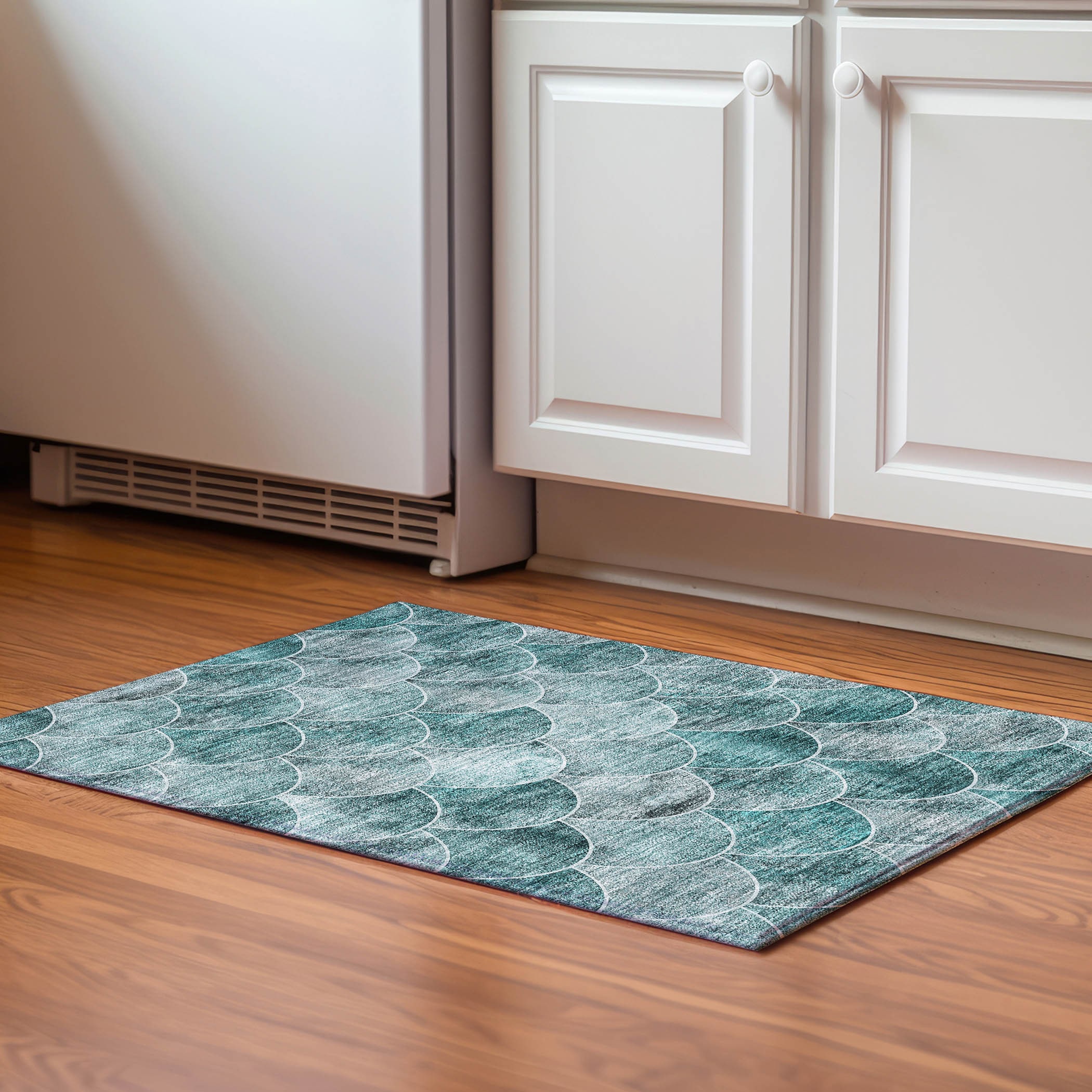 Addison Rugs AMF594TE20X30 Mayfield AMF594TE 2 x 3 (ft) Loomed Teal Rectangular Indoor Geometric Machine washable Pet Friendly Area rug