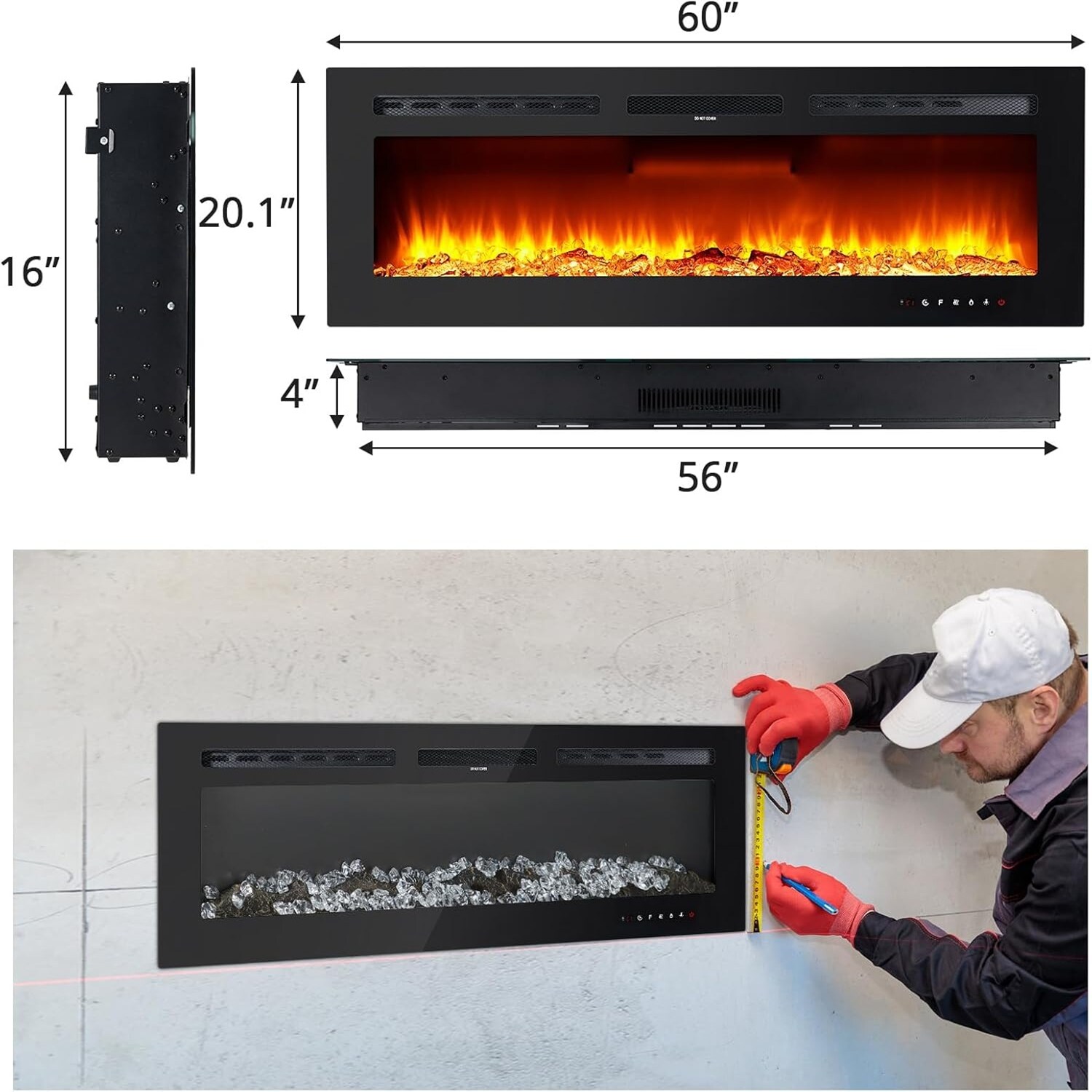 Qeetex LSHQQPHO-10OY0WUO Electric-Fireplaces - View #4