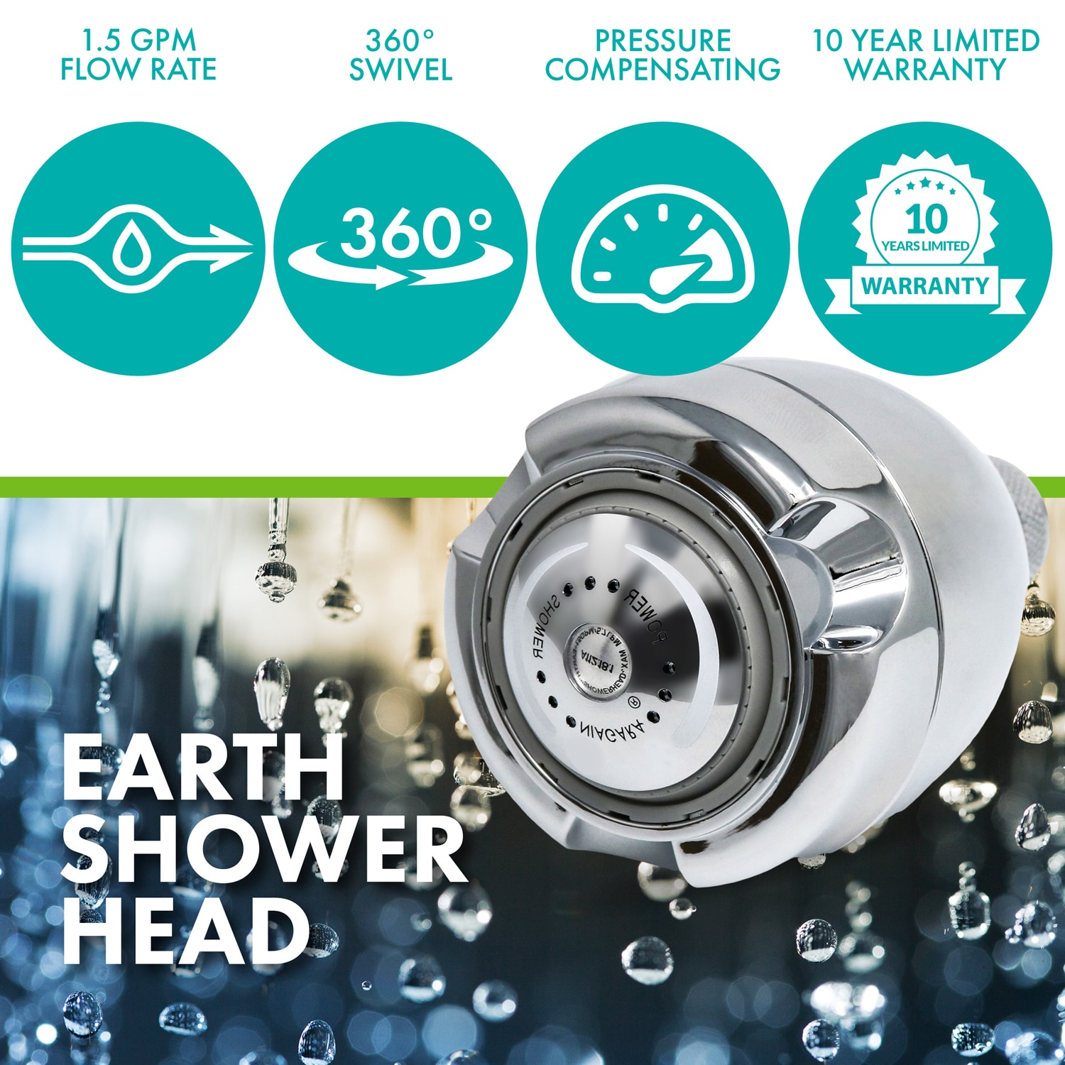 Niagara Conservation N2915CH Fixed-Showerhead - View #2