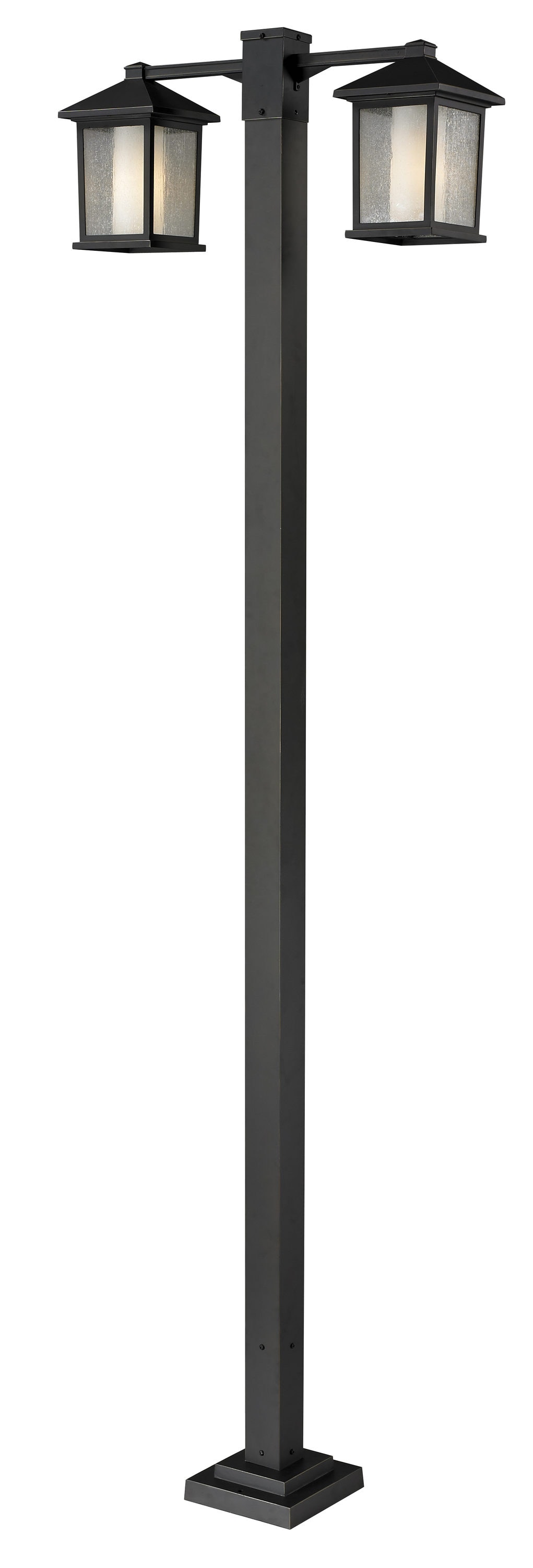 Z-Lite 524-2-536P-ORB Mesa 99-in Oil Rubbed Bronze Transitional Outdoor Post Light