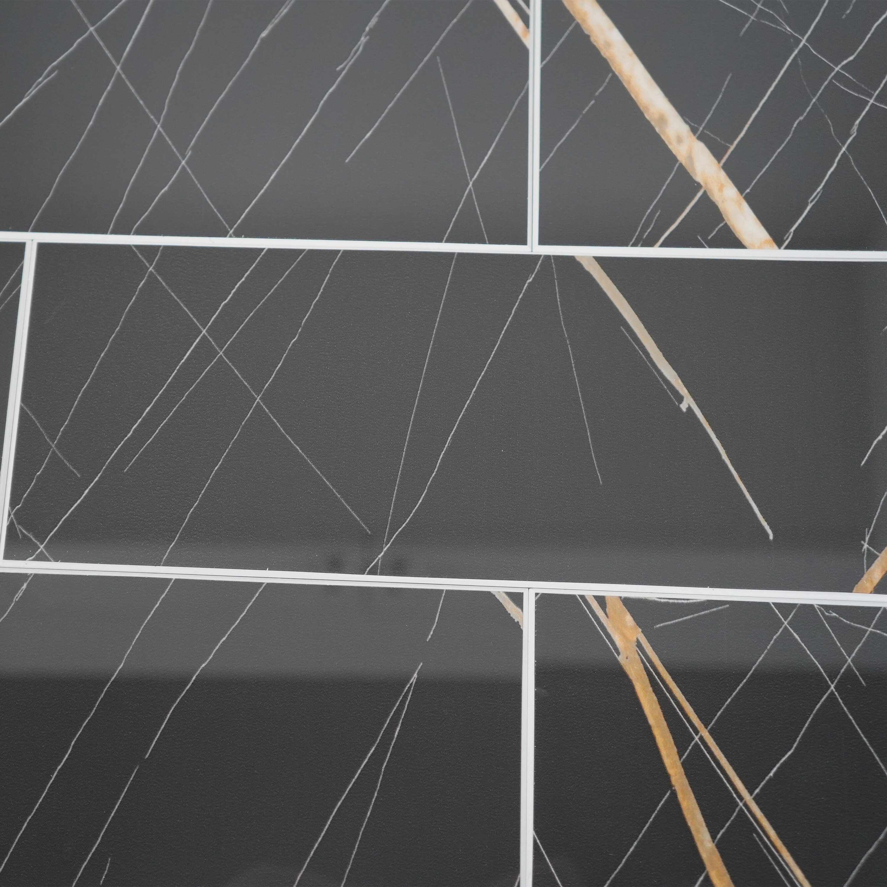 Glossy Noir 4'' x 12'' Peel and Stick Subway Tile