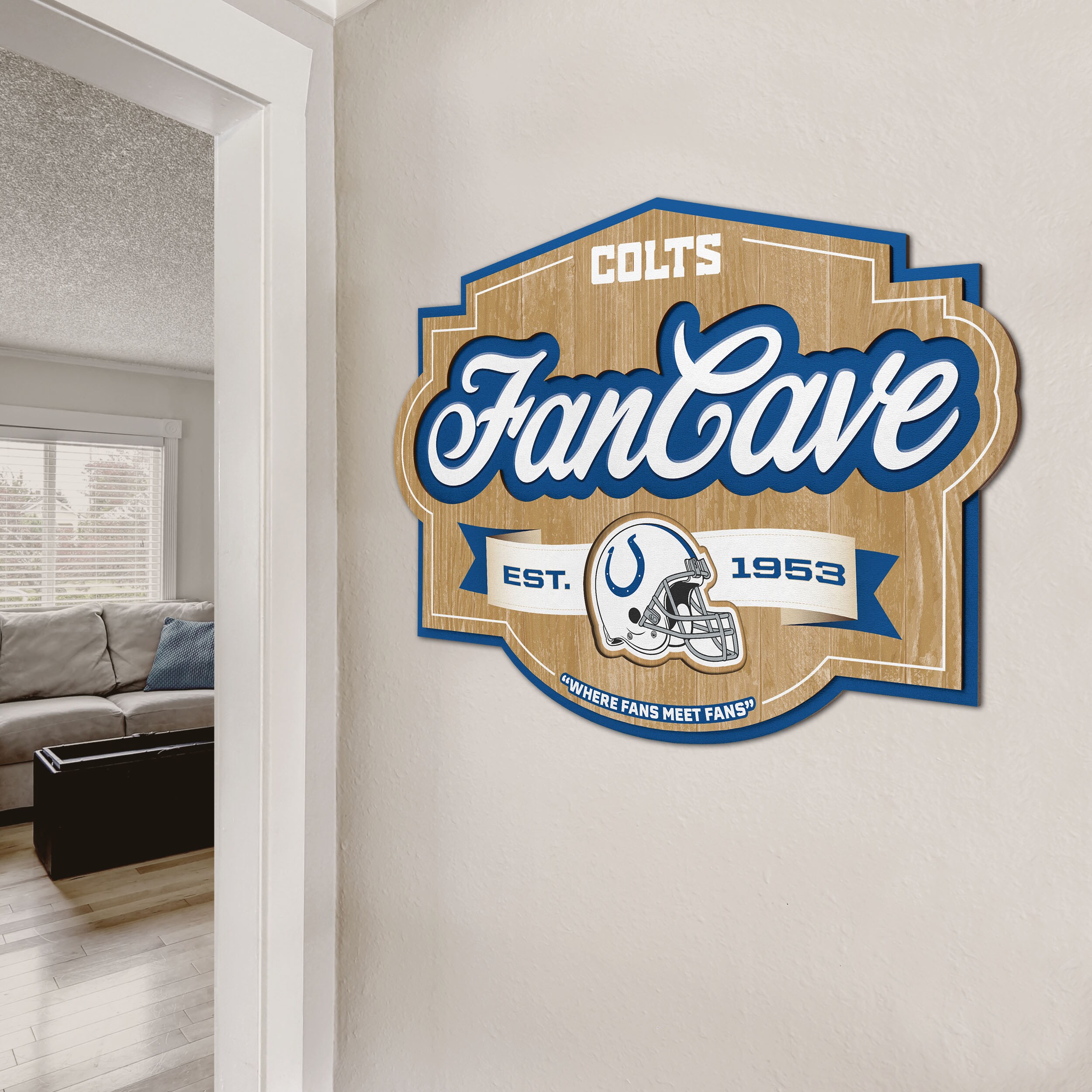 NFL Indianapolis Colts 3D Logo Series Wall Art - 12x12