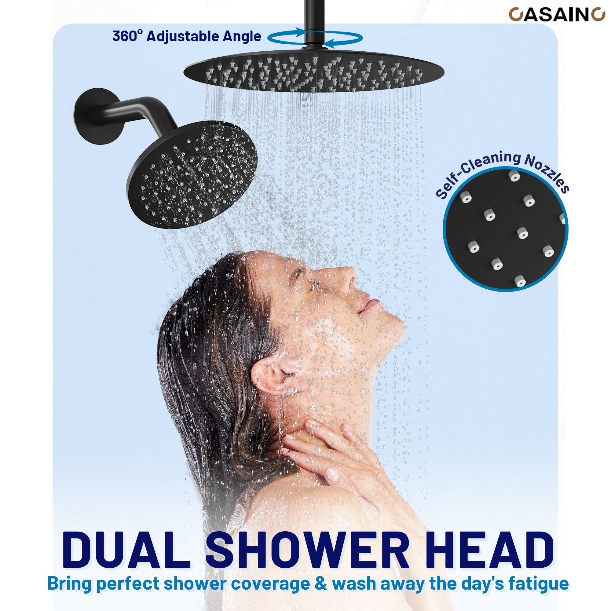 CASAINC BR01008SX12MB Showerhead-Bar-Panels - View #5