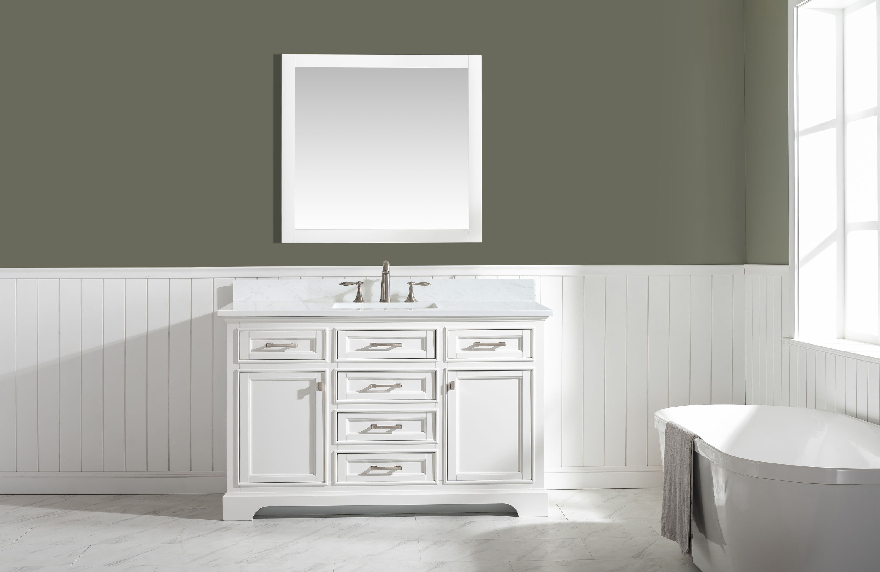 Design Element ML-54-WT Bath-Vanity-Combo - View #2