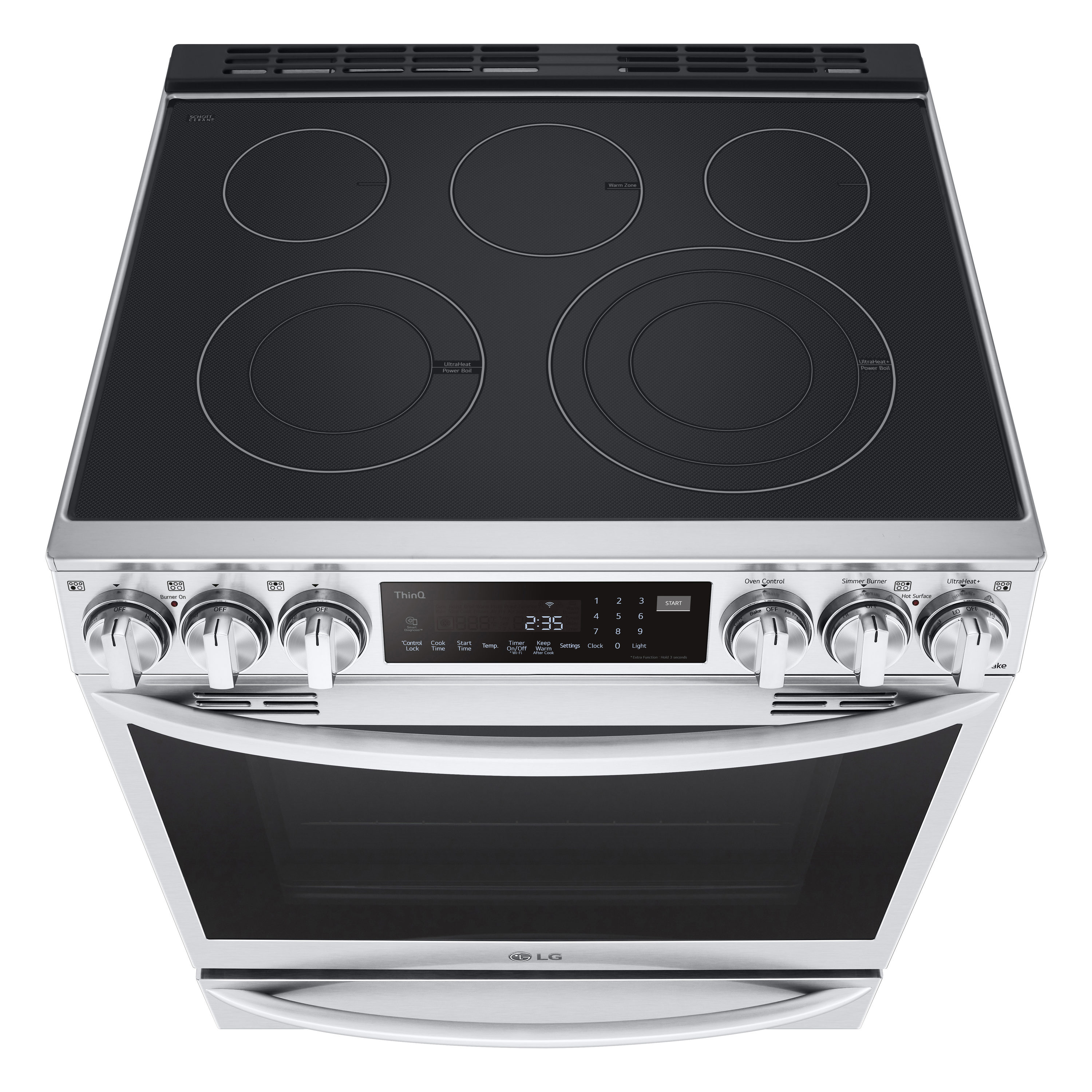 LG 30 in. 6.3 cu. ft. Smart Air Fry Convection Oven Slide-In Electric Range  with 5 Radiant Burners - Stainless Steel