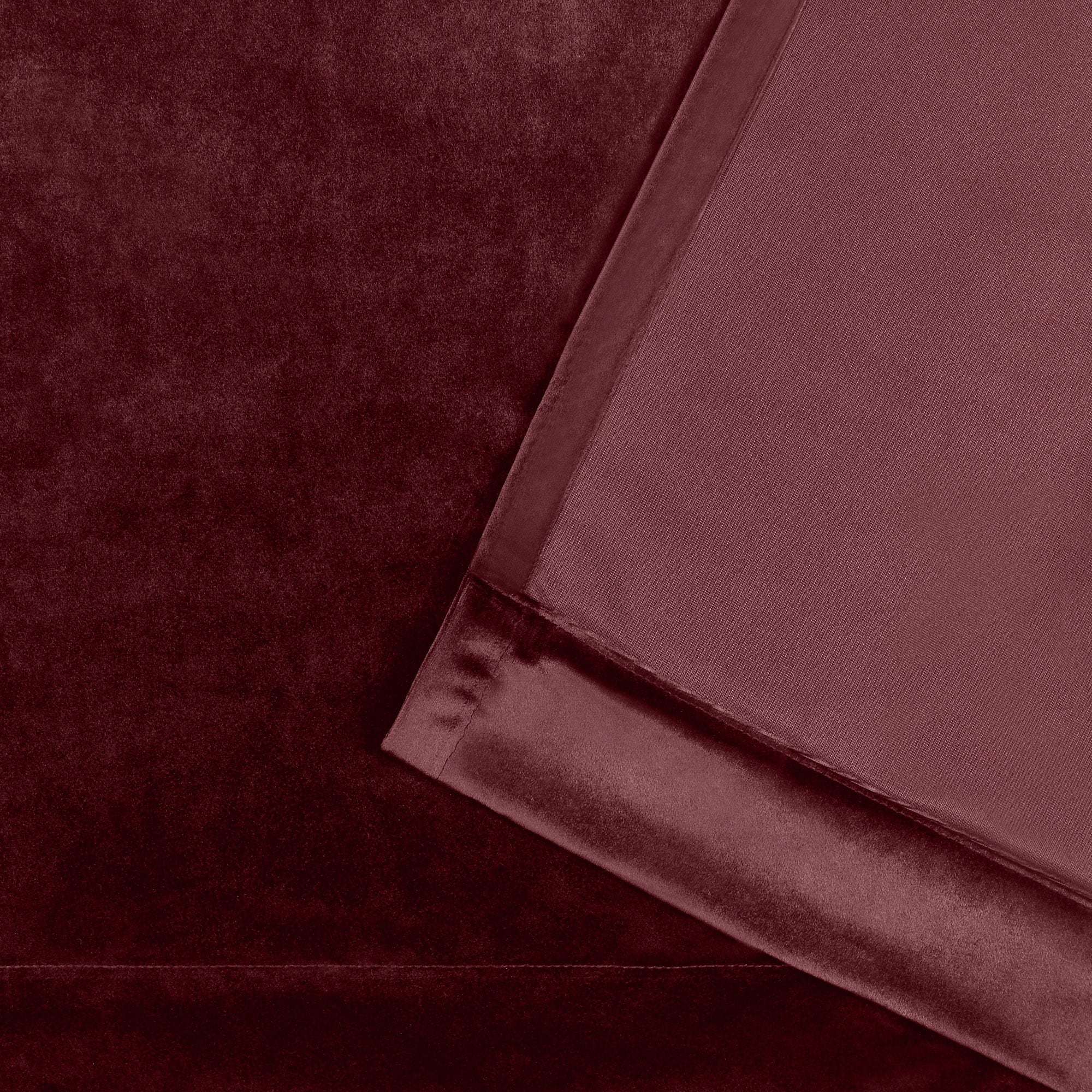 Luxurious Burgundy Velvet Light-Filtering 54"x96" Curtain Pair