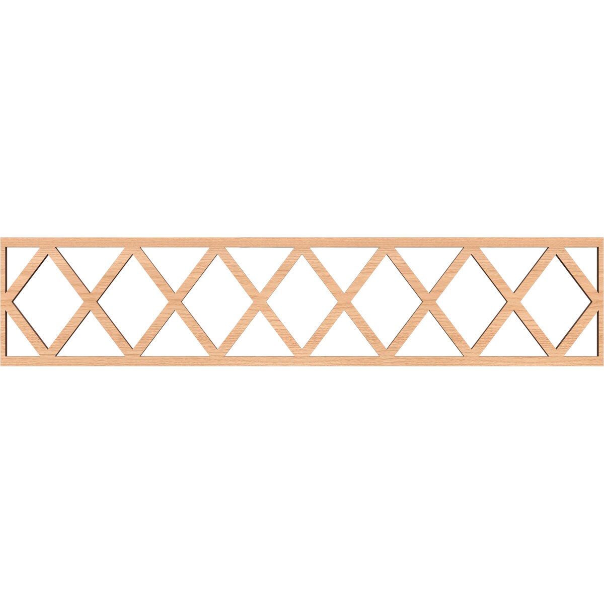 Ekena Millwork MLDB10X46WOLHI Wolford Fretwork Flat Trim 10-in x 3.9-ft Hickory Brown Unfinished 2156667 Pierced Wall Panel Moulding